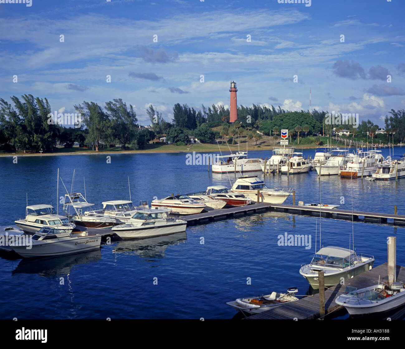 Bootshafen in Jupiter Inlet Florida USA Stockfoto