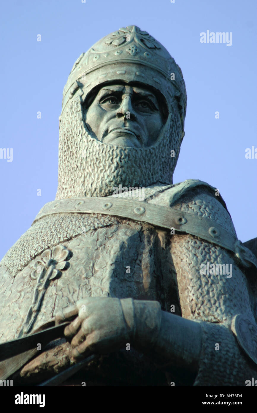 Robert der Bruce-Statue bei Bannockburn Heritage Centre in der Nähe von Stirling, Schottland Stockfoto