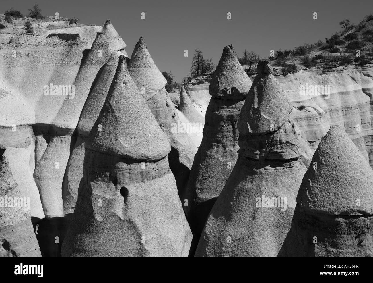 Kegel geformt Felsen am Zelt Felsen Trail New Mexico Titel Zelt rocks Stockfoto