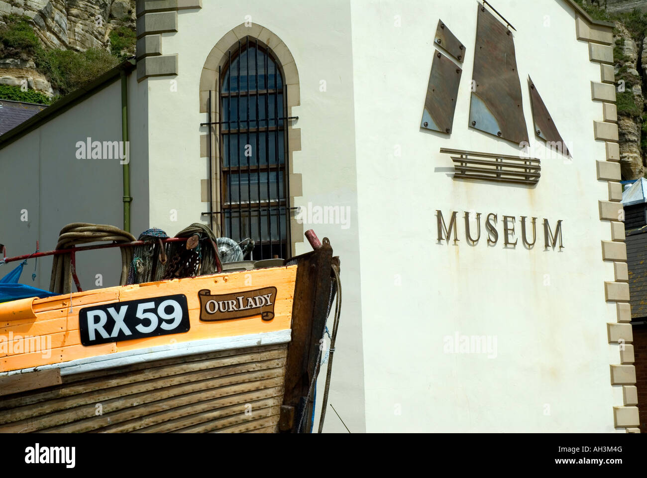 Fishermens Museum befindet sich in einer umgebauten Kapelle auf dem Stade Hastings alte Stadt East Sussex England Großbritannien UK Stockfoto