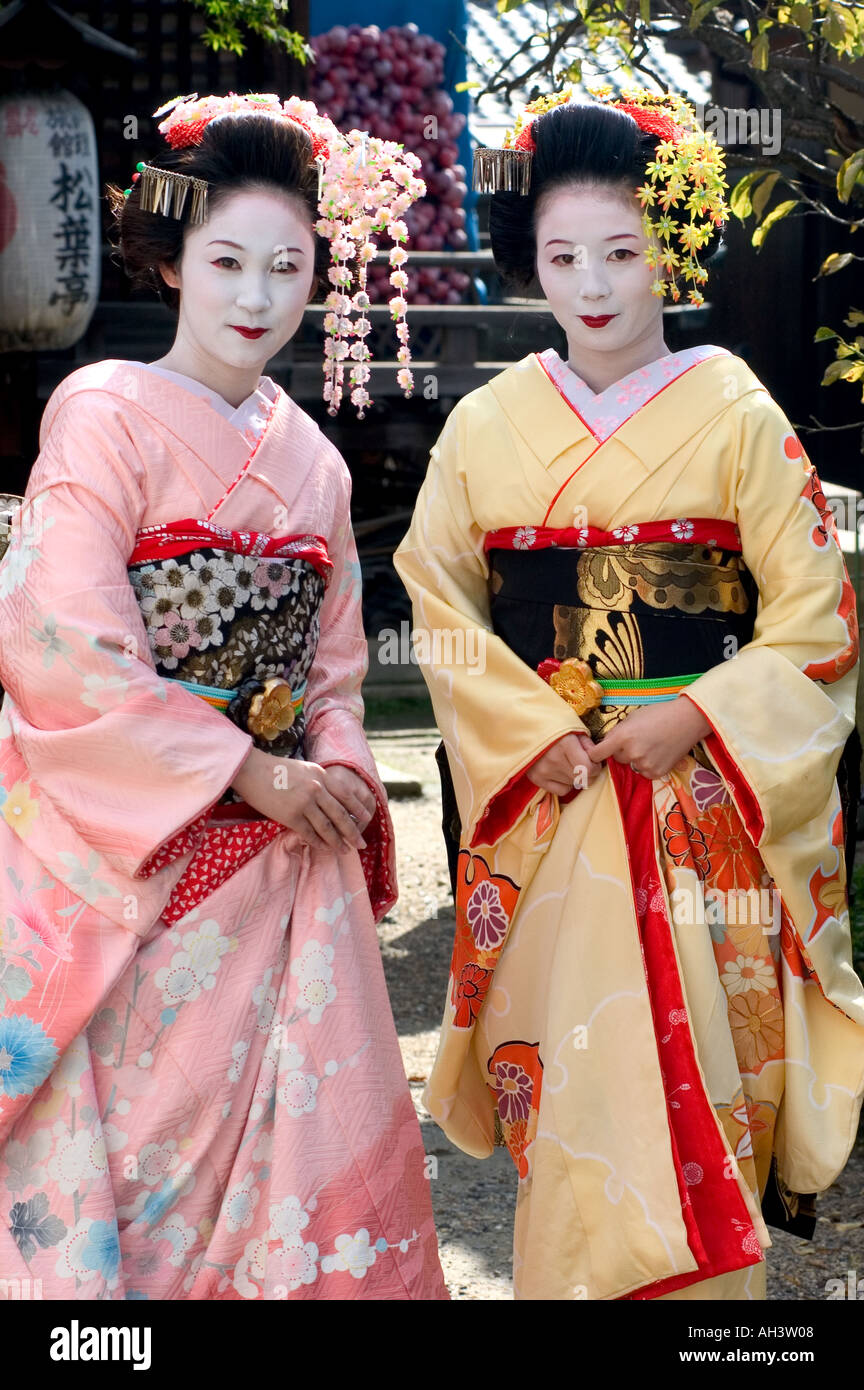 Geisha Maiko in Gion Kyoto Stadt Honshu, Japan Stockfoto