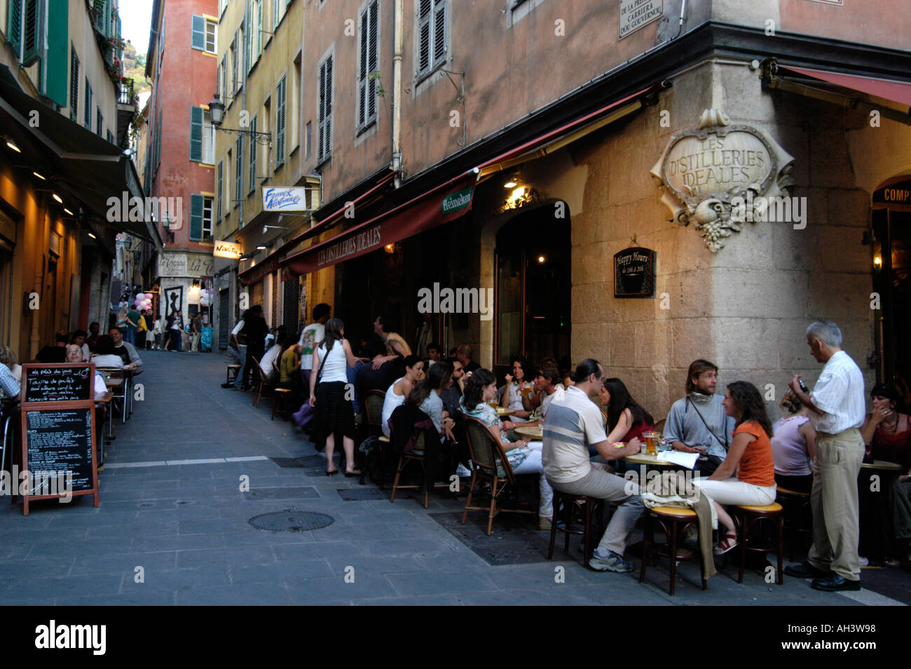 Bar in Nizza Frankreich Vieille Ville Stockfoto