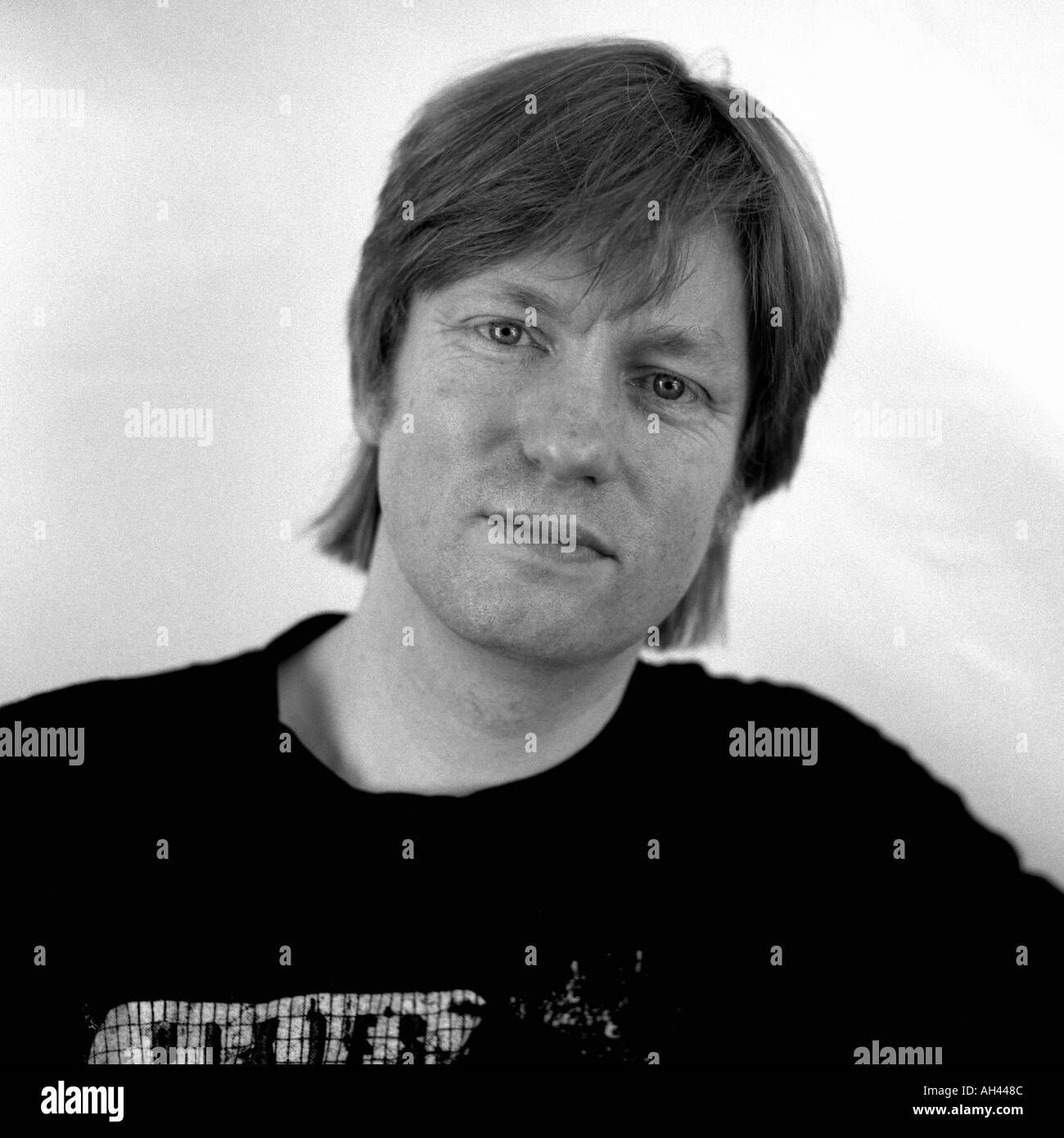 Schriftsteller Michel Faber auf dem Heu literarische Festival Hay on Wye Powys, Wales UK 2002 Stockfoto