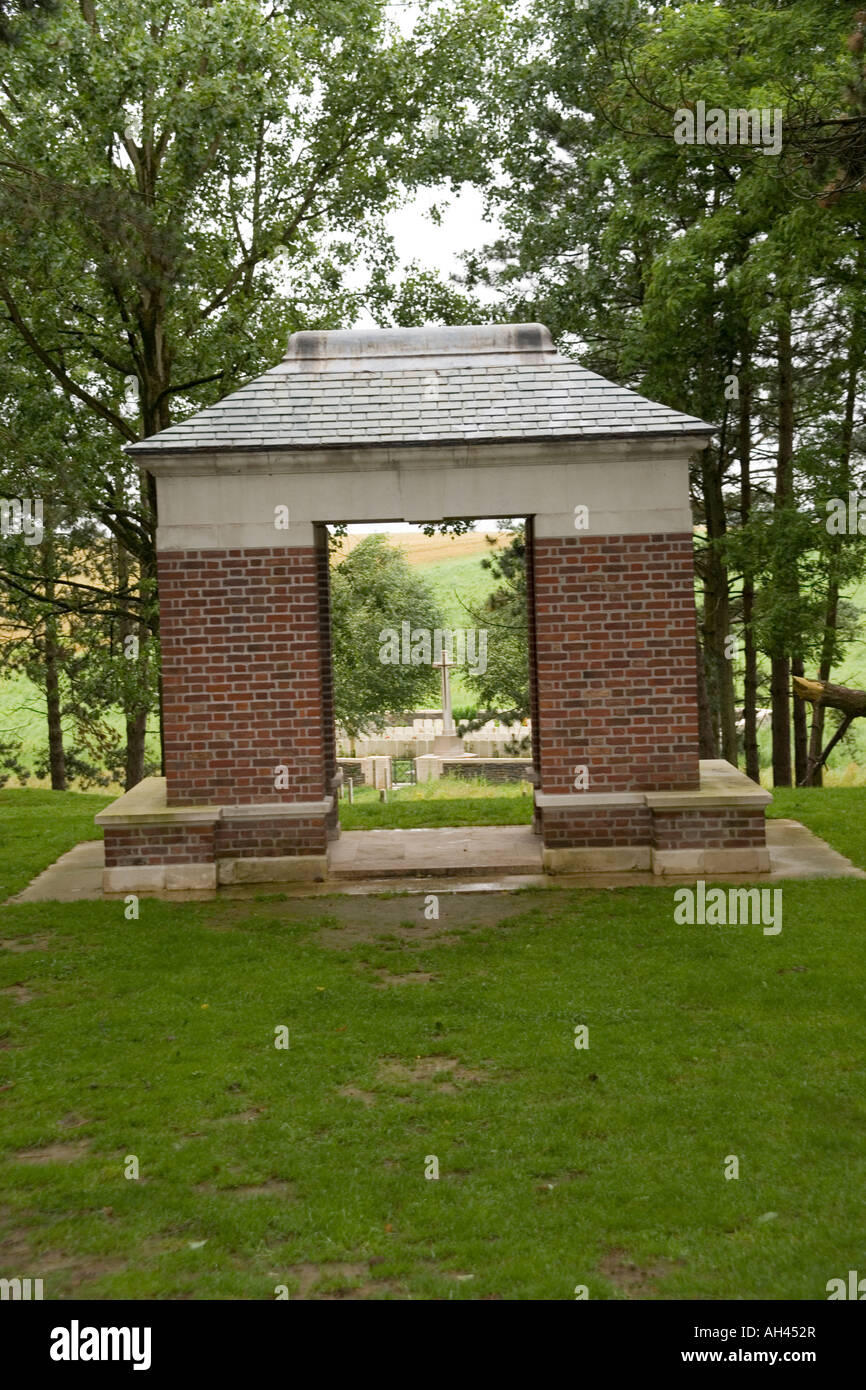 Sheffield Erinnerungspark den britischen Toten der Schlacht 1916 an der Somme, Frankreich Stockfoto