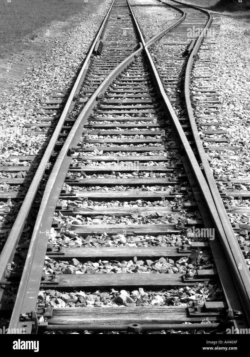 Bahngleise Schienen Stockfoto