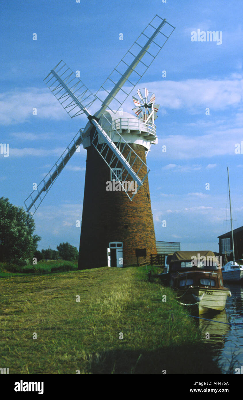 Horsey Wind Pumpe Norfolk Stockfoto