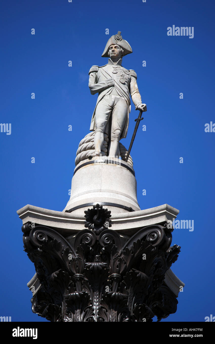 Nelson's Column (Admiral Horatio Nelson), Trafalgar Square, City of Westminster, Greater London, England, Vereinigtes Königreich Stockfoto