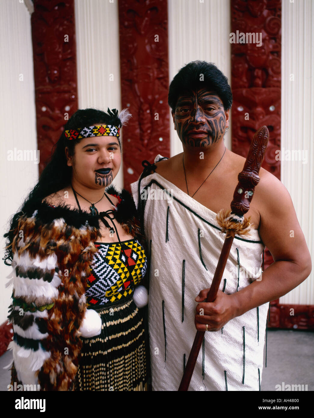Maori-Kostüm Stockfoto