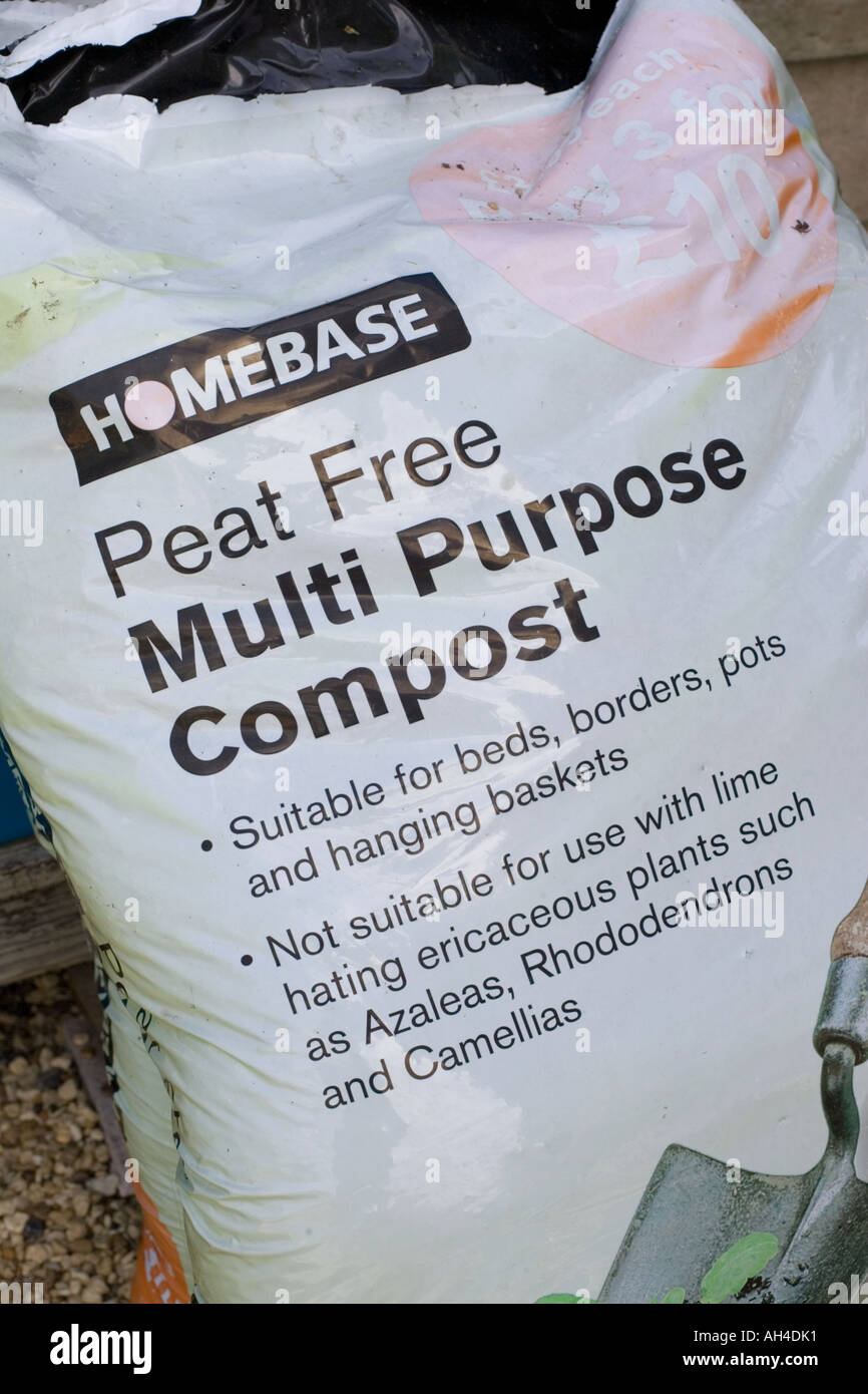 Plünderung Torf frei Multi Zweck Kompost Cotswolds UK Stockfoto