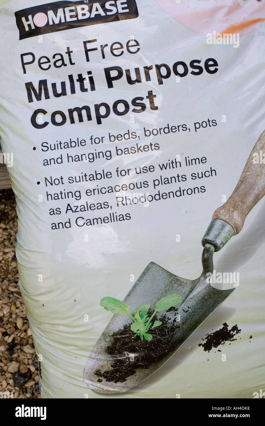 Plünderung Torf frei Multi Zweck Kompost Cotswolds UK Stockfoto