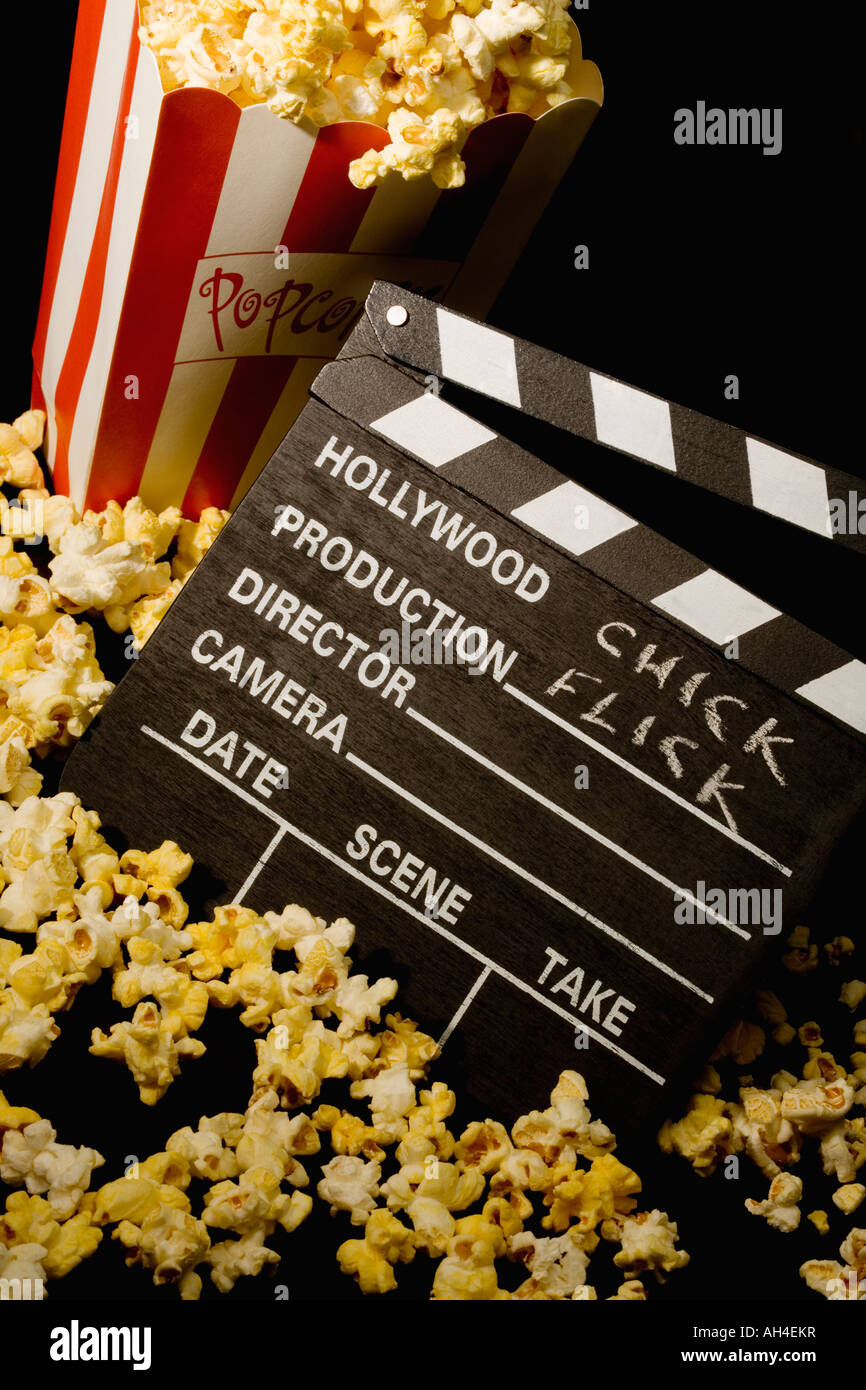 Film-Schindeln und popcorn Stockfoto