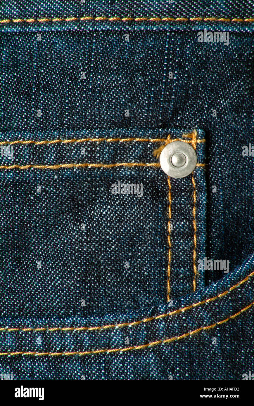 Denim-Jeans-detail Stockfoto