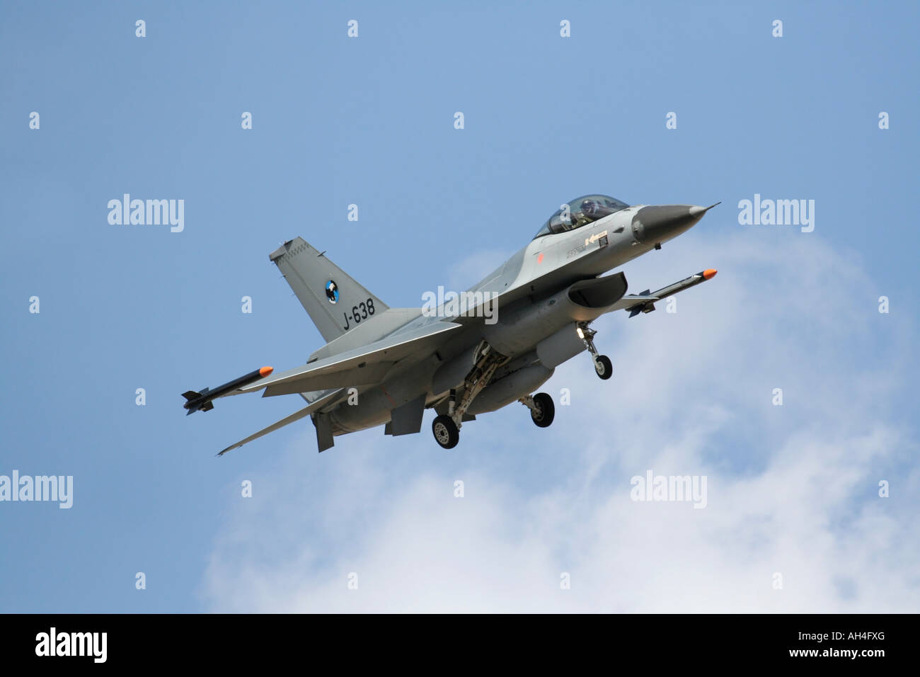 Dutch Air Force f-16 Kampfjet Stockfoto