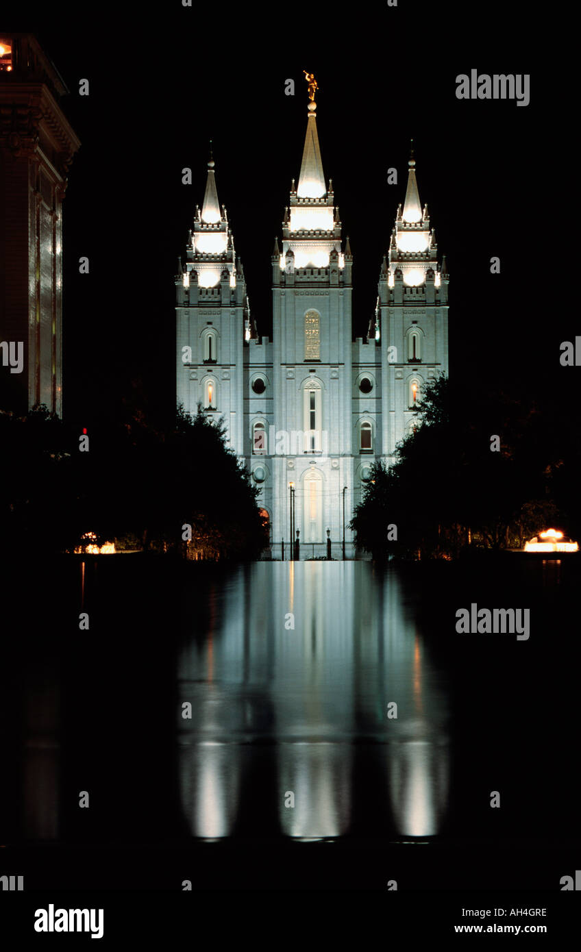 Mormonen Tempel, Salt Lake City, Utah, USA Stockfoto