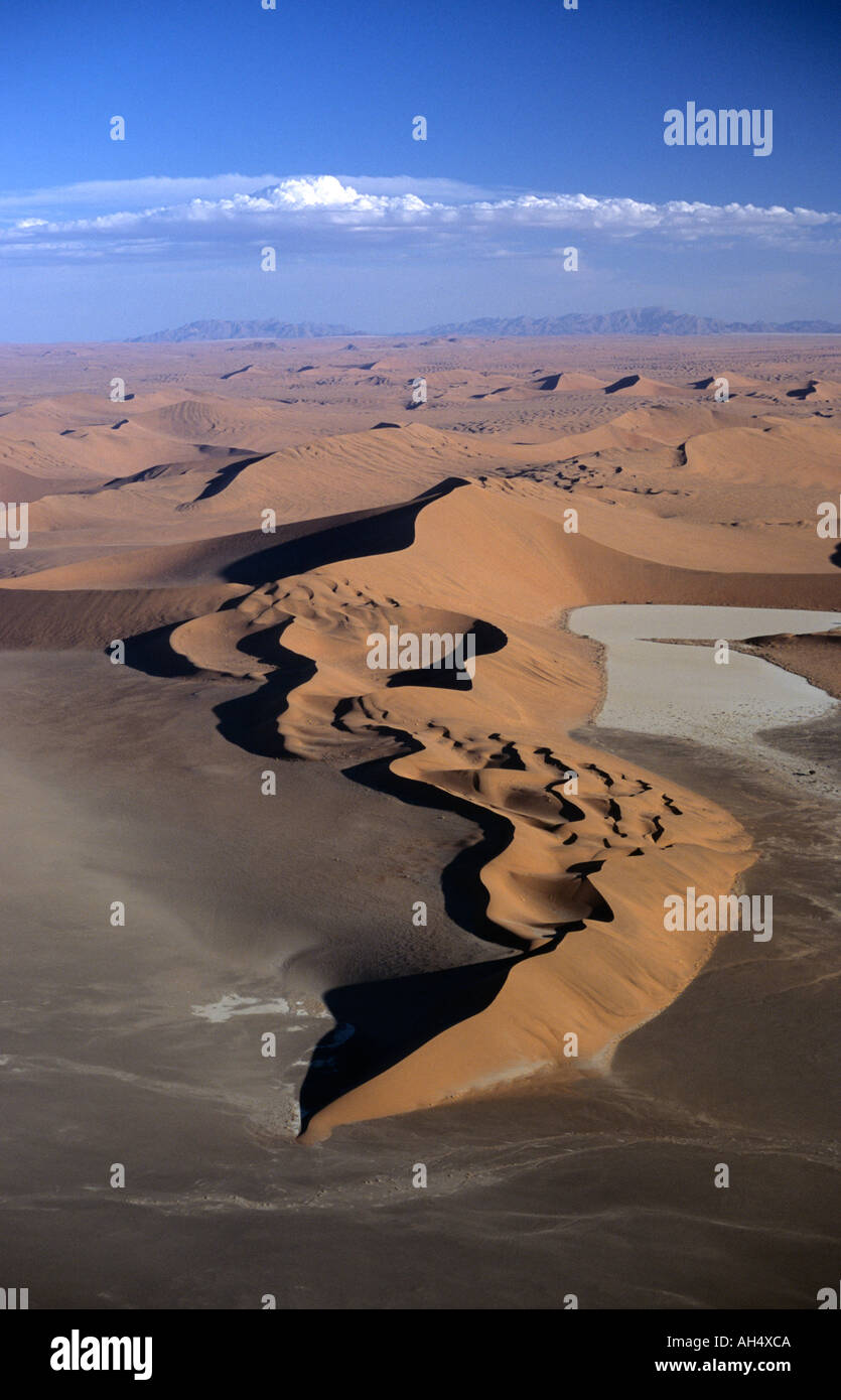 Luftbild Namib-Wüste-Sossusvlei Namibia Stockfoto