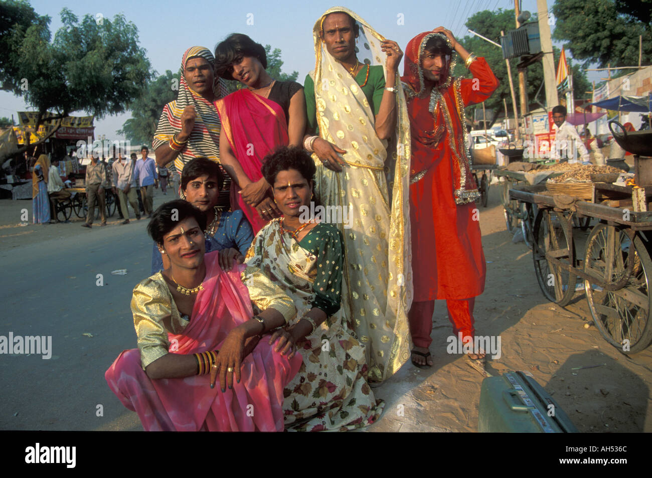 Eunuchen bei der Camel fair Pushkar Indien Stockfoto