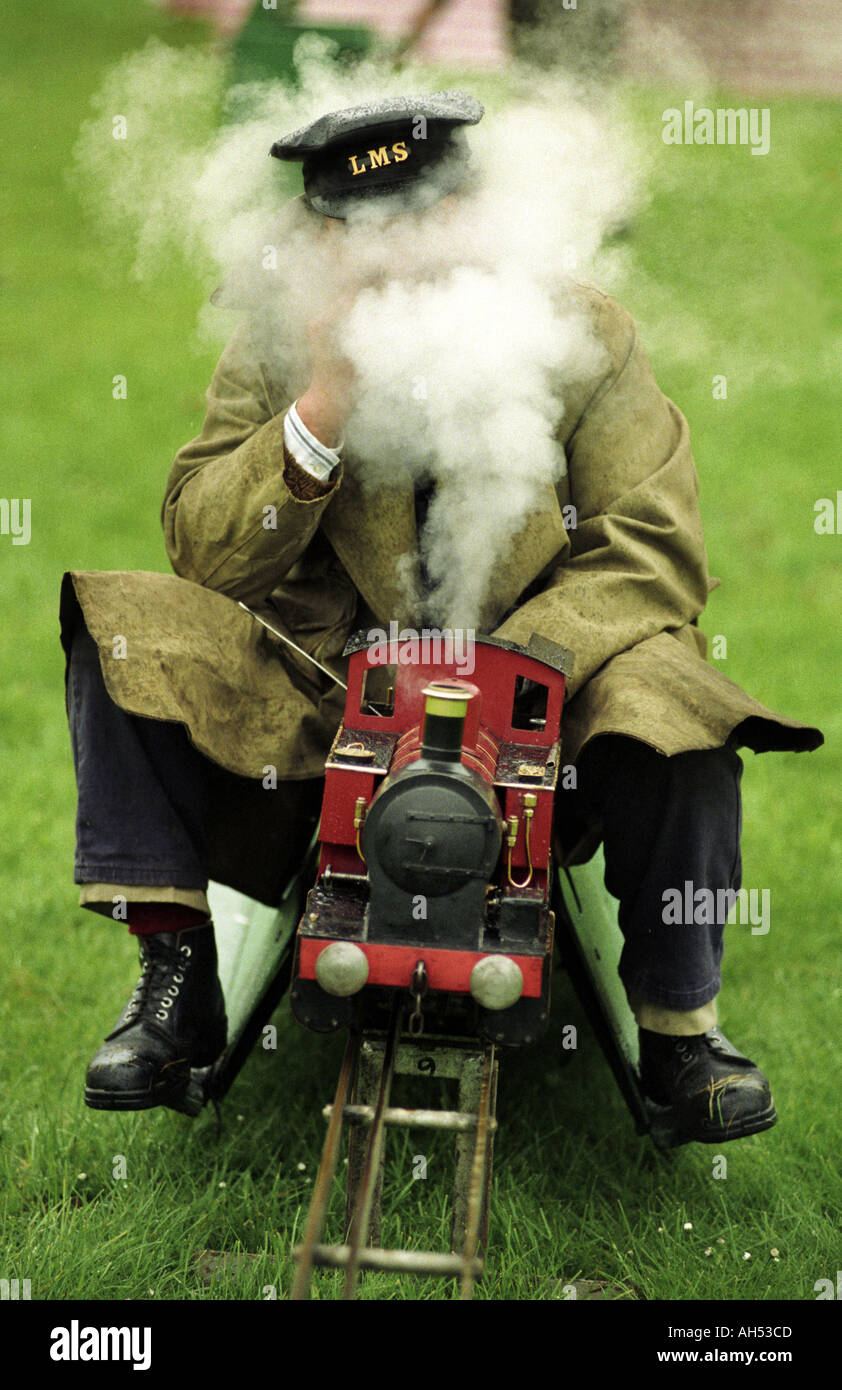 Ein Motor für eine Modell-Dampfeisenbahn an der South Birmingham zeigen UK Stockfoto