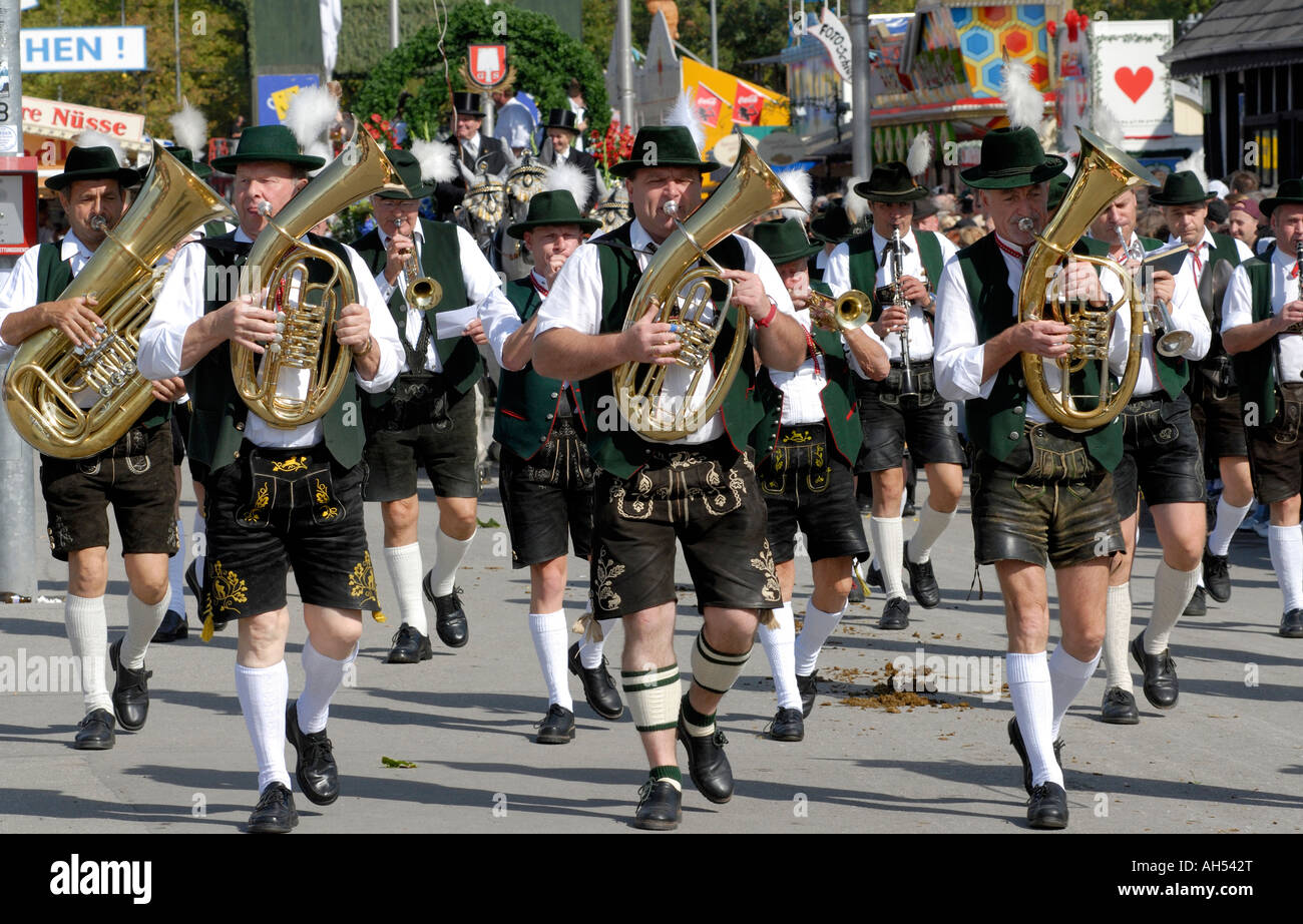 Traditionelle bayerische marching Band, Münchner Oktoberfest