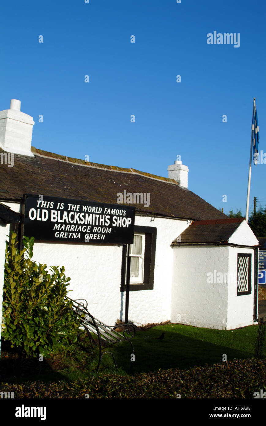 Alte Schmiede Shop und Ehe Zimmer Gretna Green Schottland Stockfoto