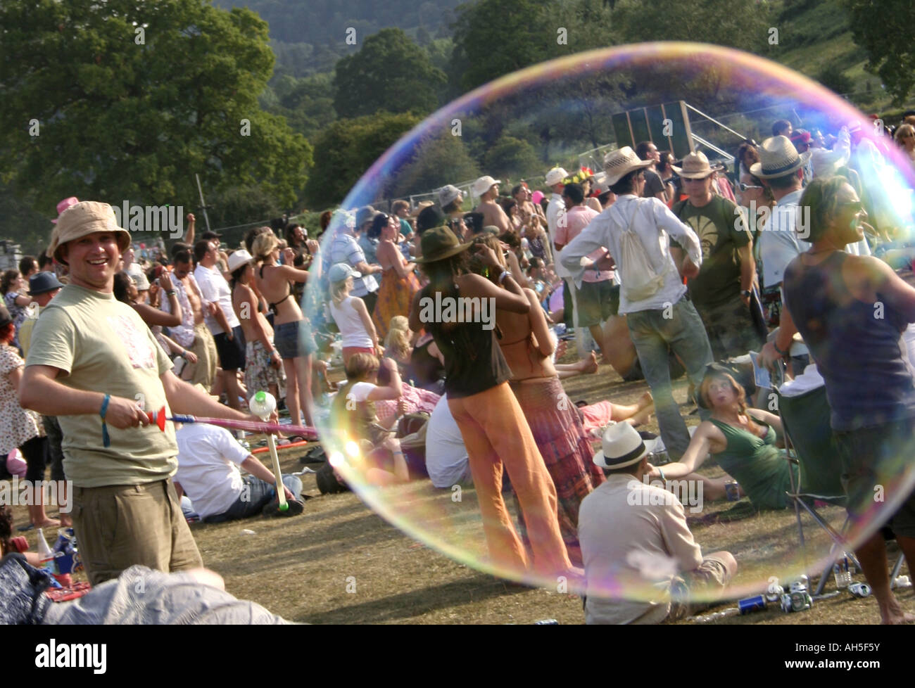 Massen an "The Big Chill" Sommer-Musikfestival Stockfoto