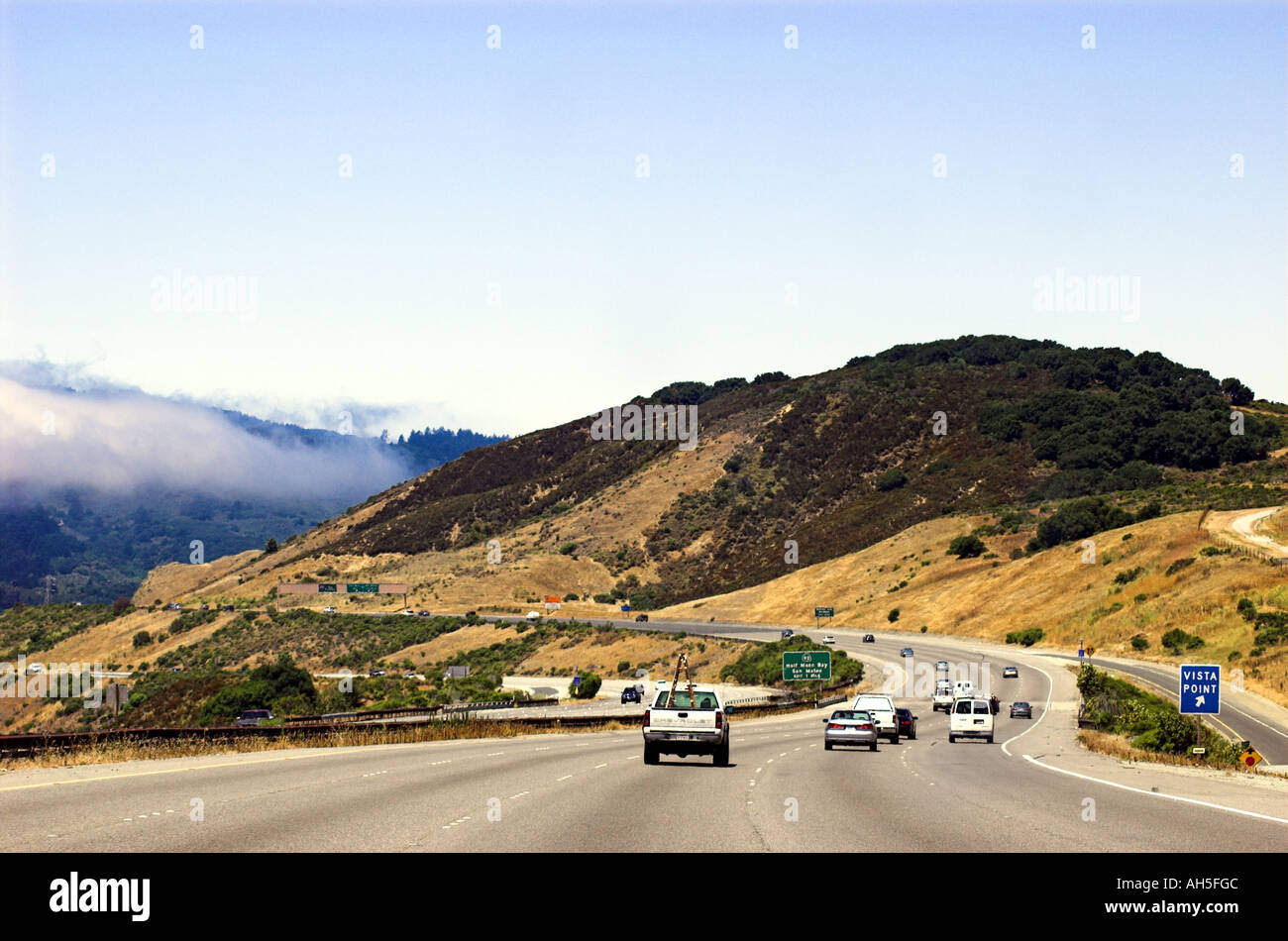 Autobahn 280, in der Nähe von San Francisco Stockfoto