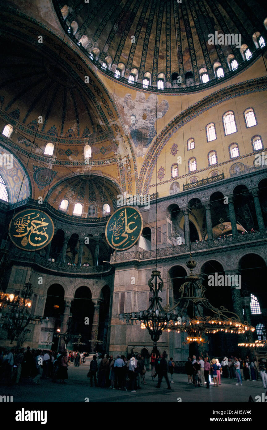 Inneren Hagia Sophia St. Sofia Aya Sofya Istanbul Türkei Europa Stockfoto