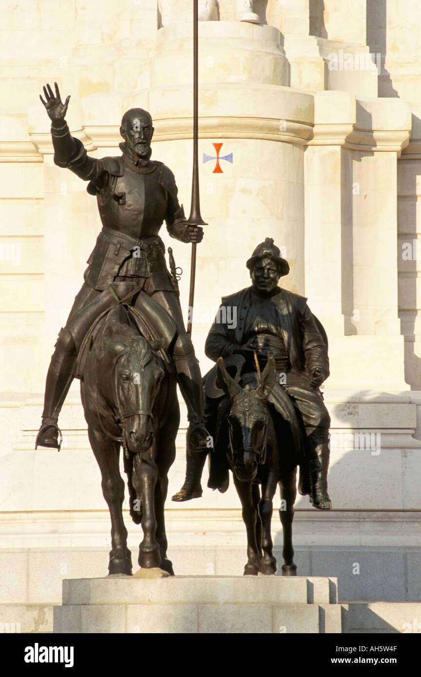 Cervantes-Denkmal Madrid Spanien Europa Stockfoto