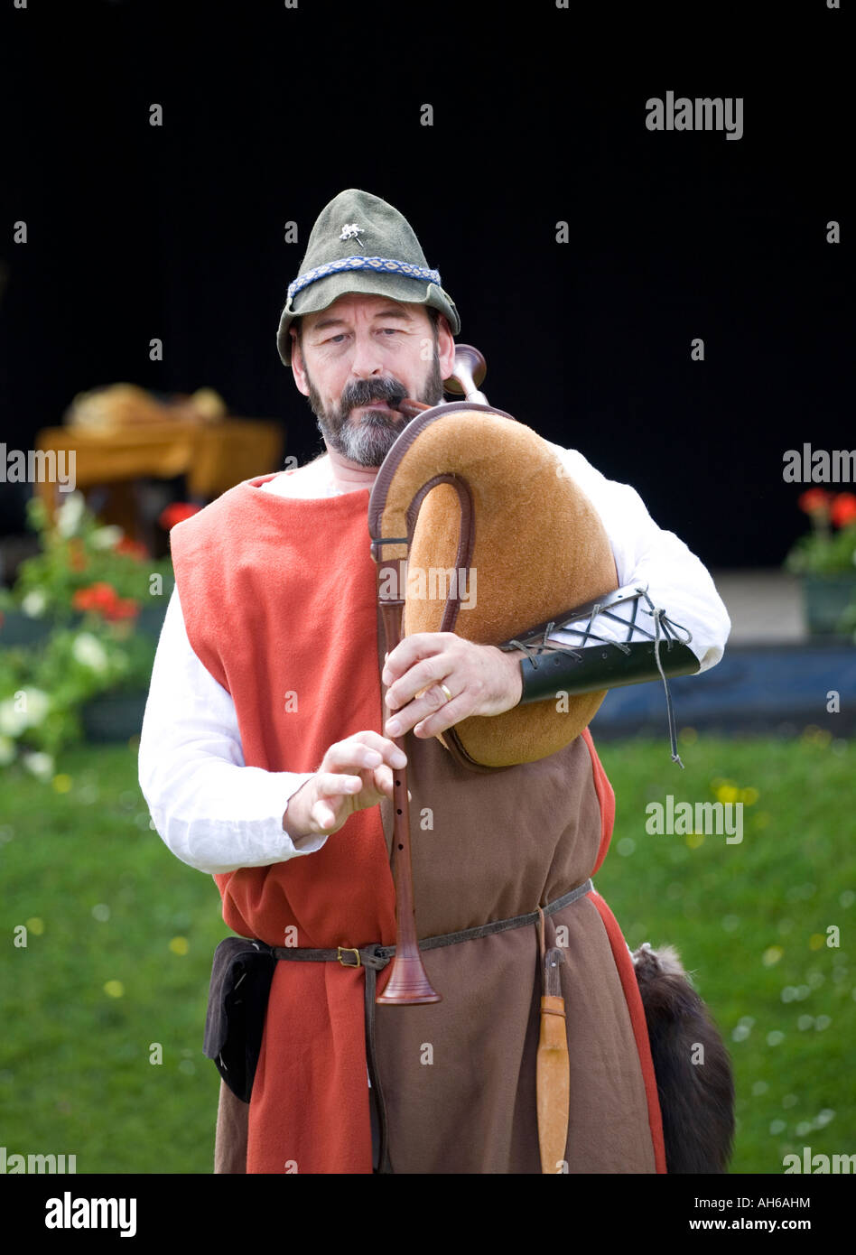 mittelalterliche Musiker Stockfoto