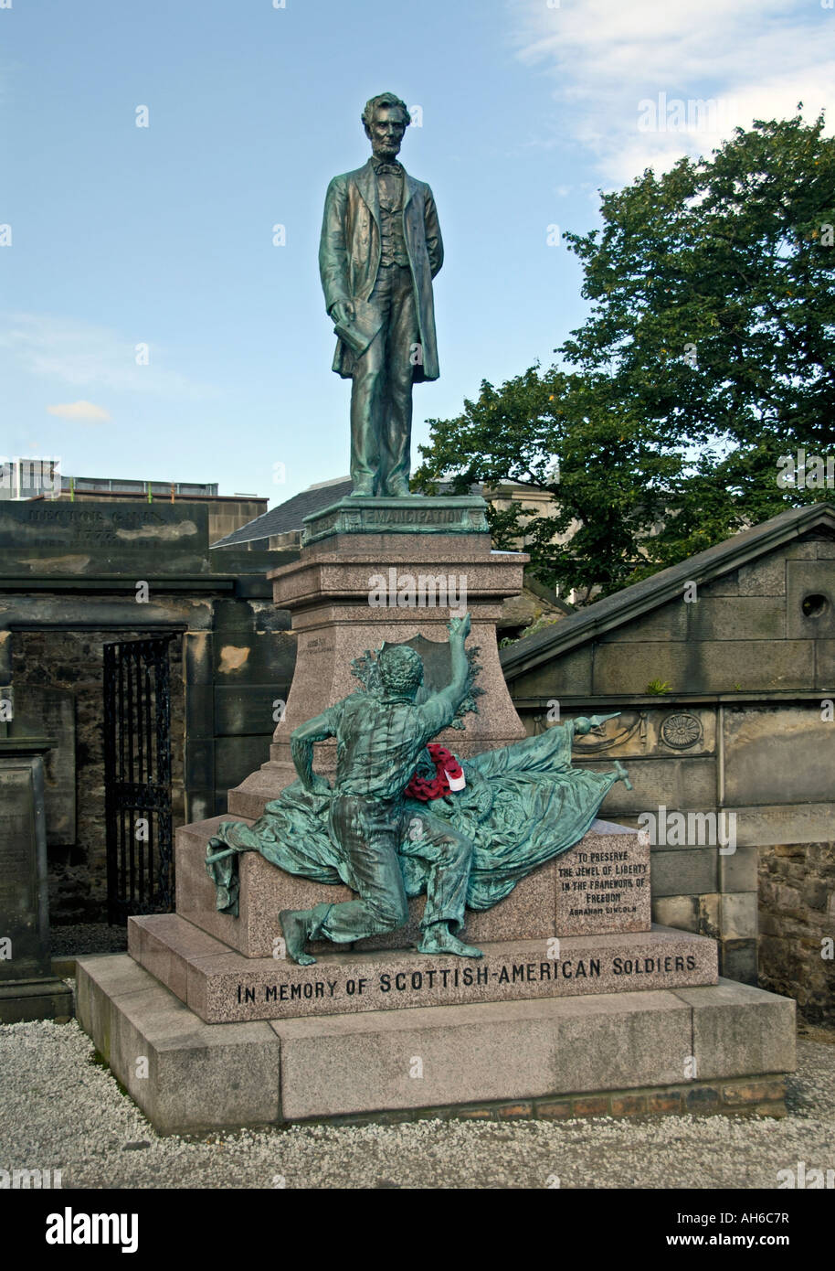 Schottisch-amerikanischer Bürgerkrieg Memorial, Calton alten Friedhof, Edinburgh, Schottland, U. Ich l , Europa. Stockfoto