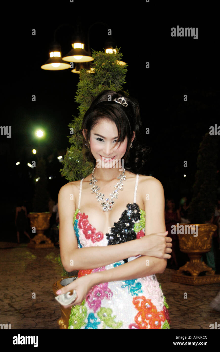 Eine transsexuelle Superstar in einer berühmten Tiffany-Kabarett-Show in Pattaya Thailand Stockfoto