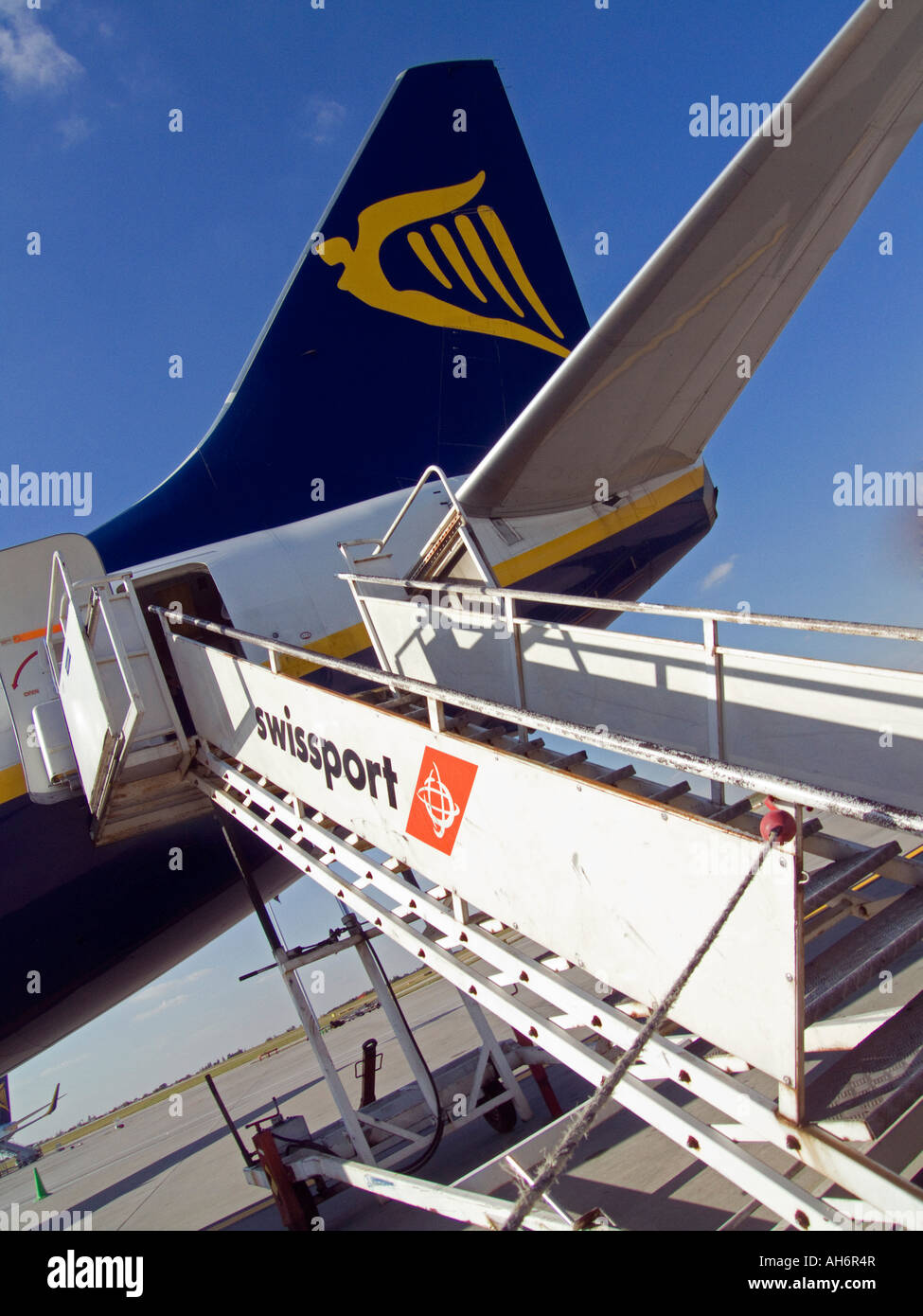 Budget-Airlines-Flug - Ryan Air Stockfoto