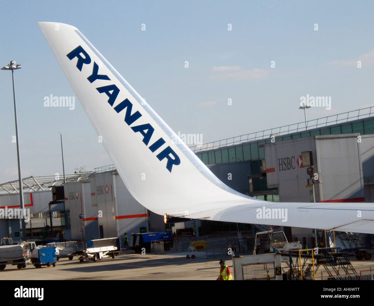 Budget-Airlines-Flug - Ryan Air Stockfoto