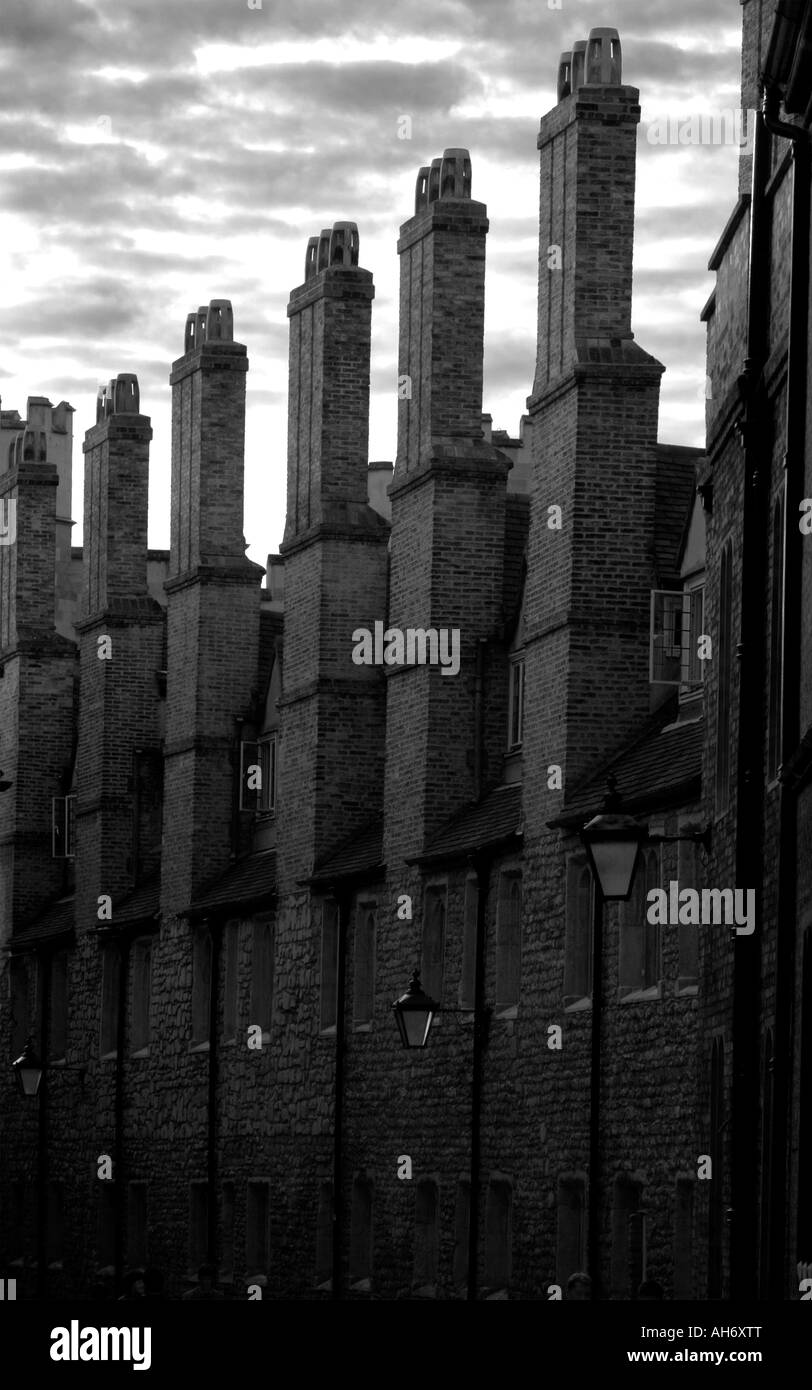 Alte Straße Häuser in Cambridge Stockfoto