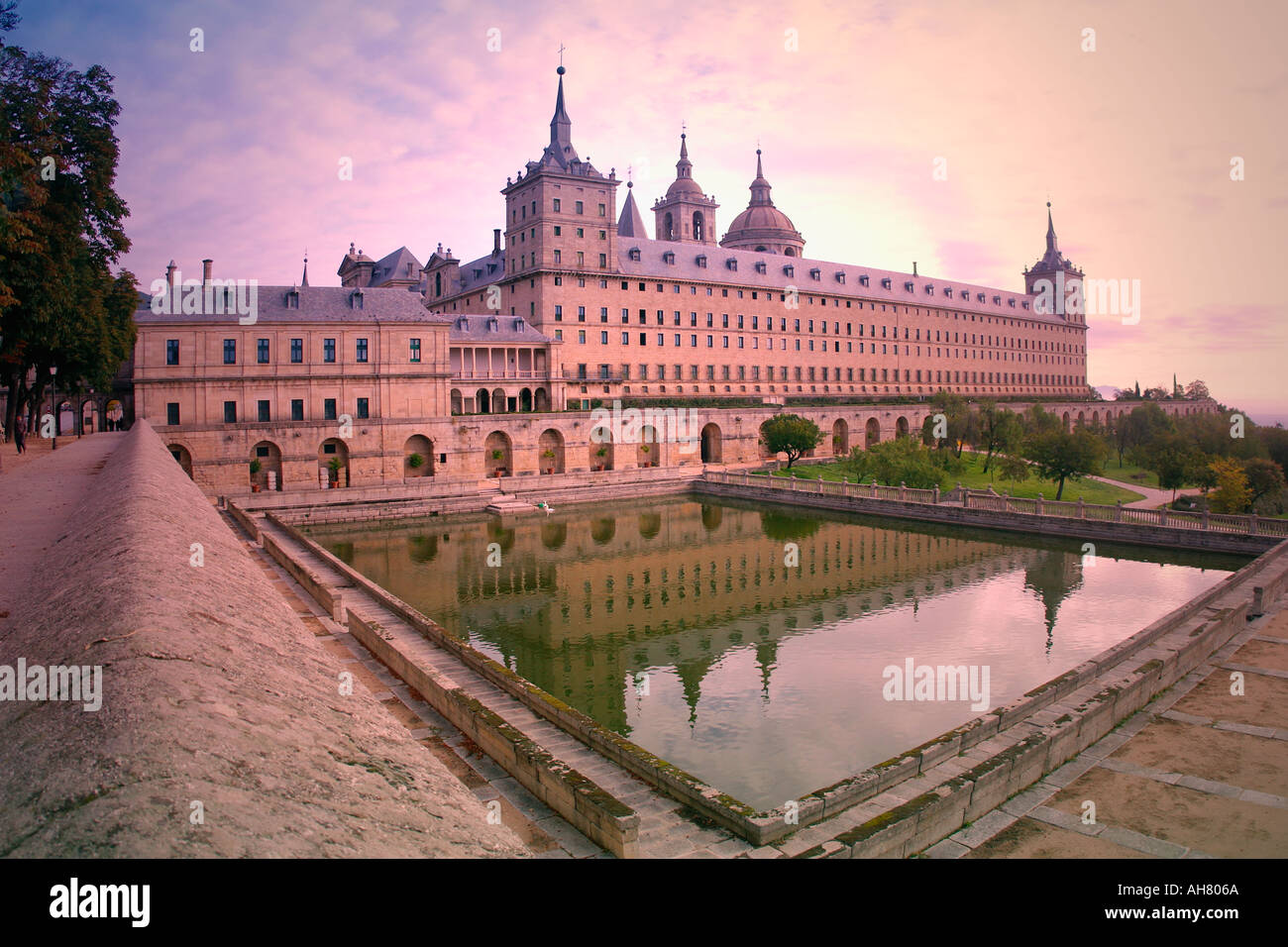 San Lorenzo de El Escorial, Madrid, Spanien. Kloster El Escorial Stockfoto