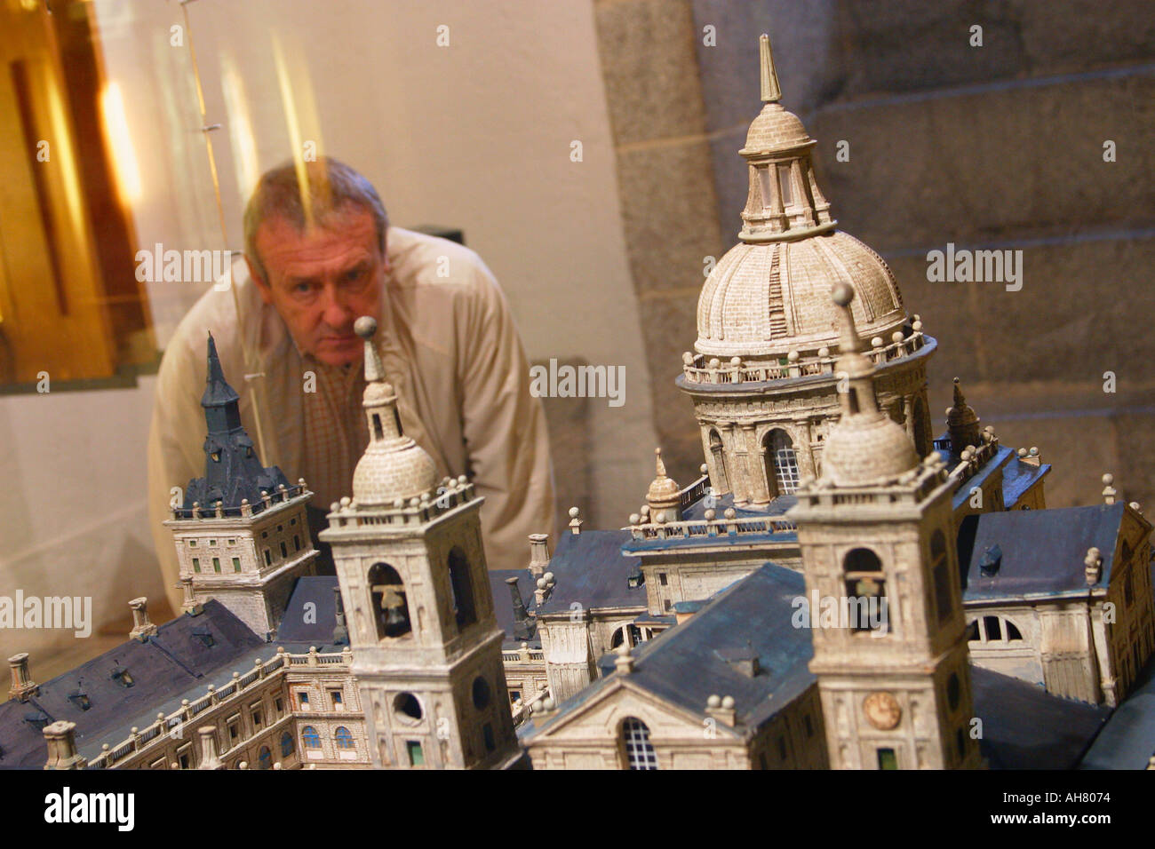 San Lorenzo de el Escorial Provinz madrid spanien Modell des Kloster El Escorial Stockfoto