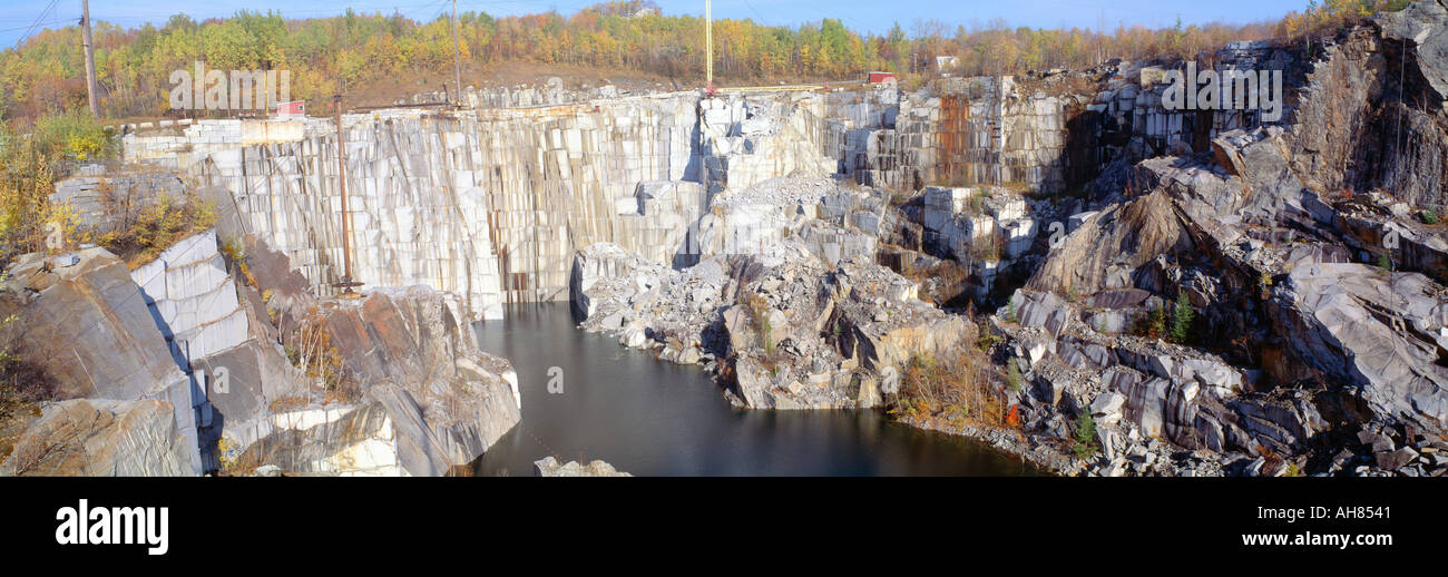 Granit-Steinbruch-Barre-Vermont Stockfoto