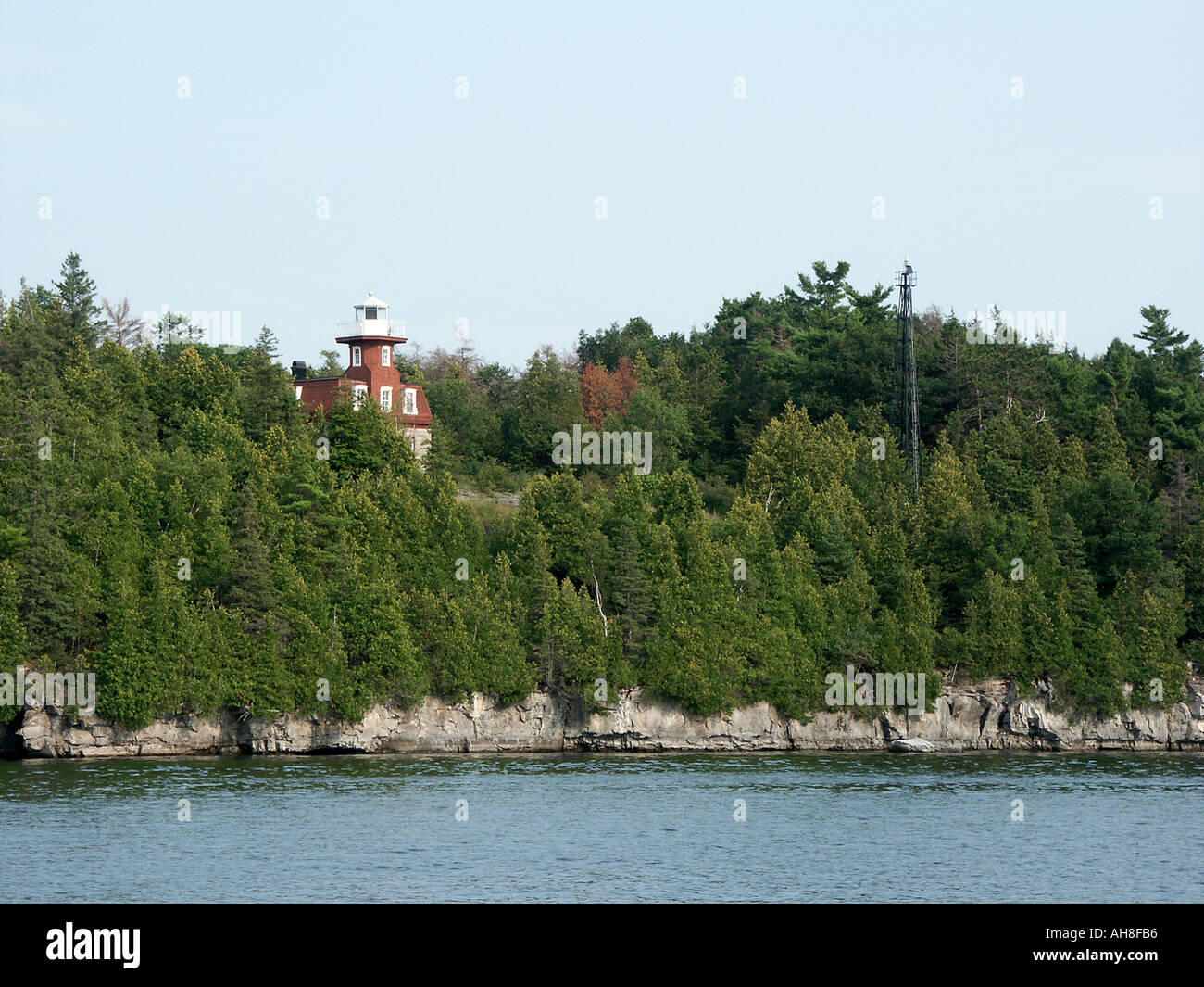 Bluff Point Leuchtturm am Lake Champlain USA Stockfoto