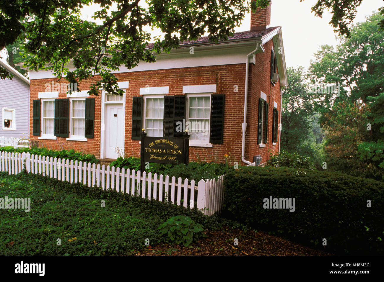 Thomas A Edison Geburtsort Mailand Erie County Ohio Stockfoto