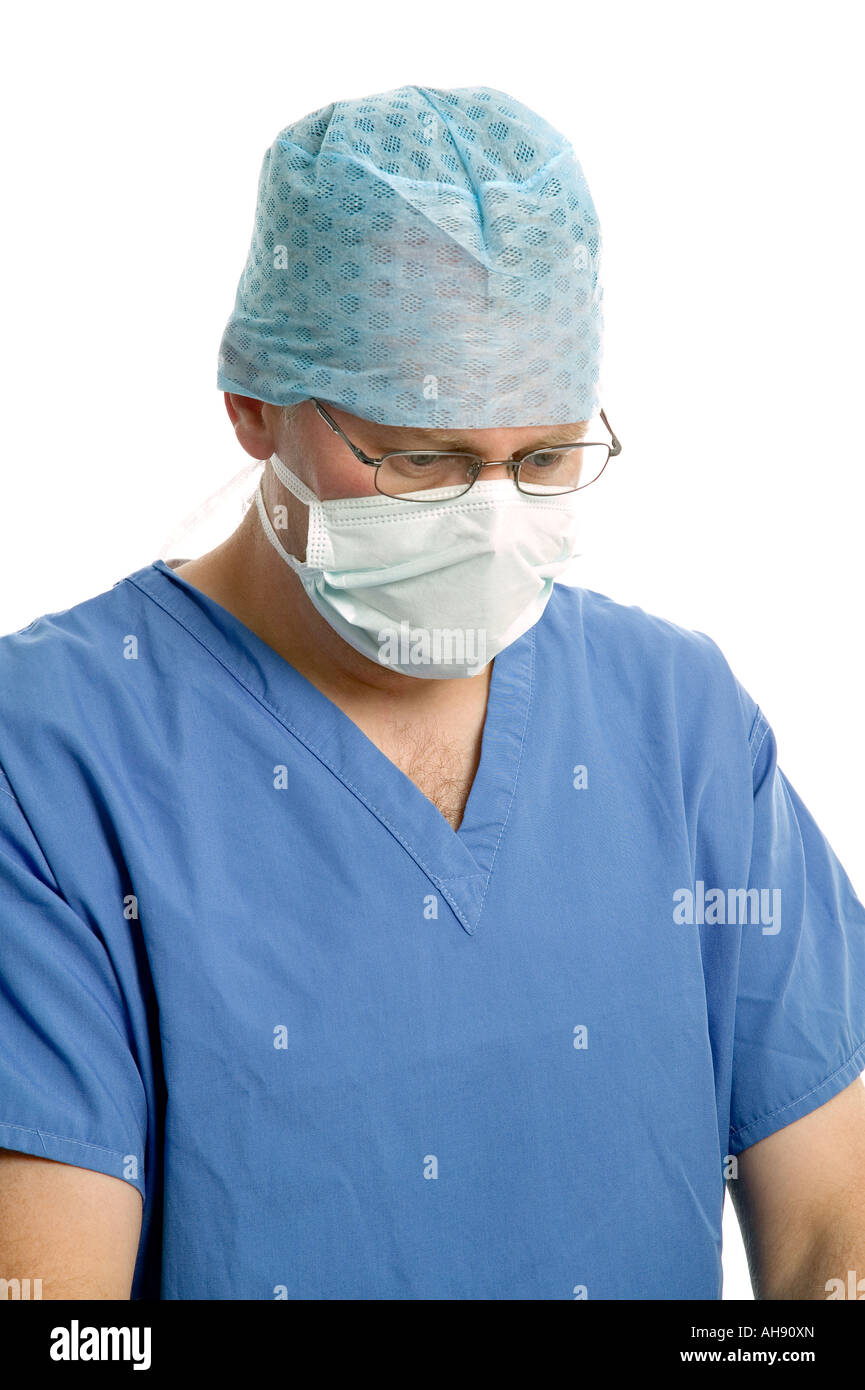 Nahaufnahme eines Chirurgen arbeiten an einem Patienten Stockfoto