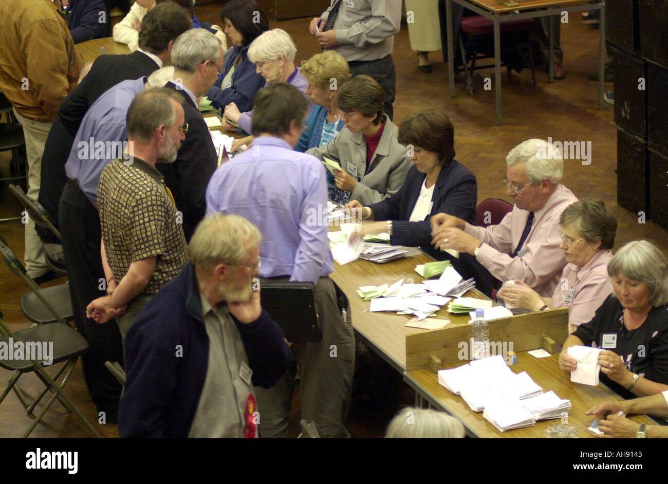 Wahl zählen Großbritannien Stockfoto