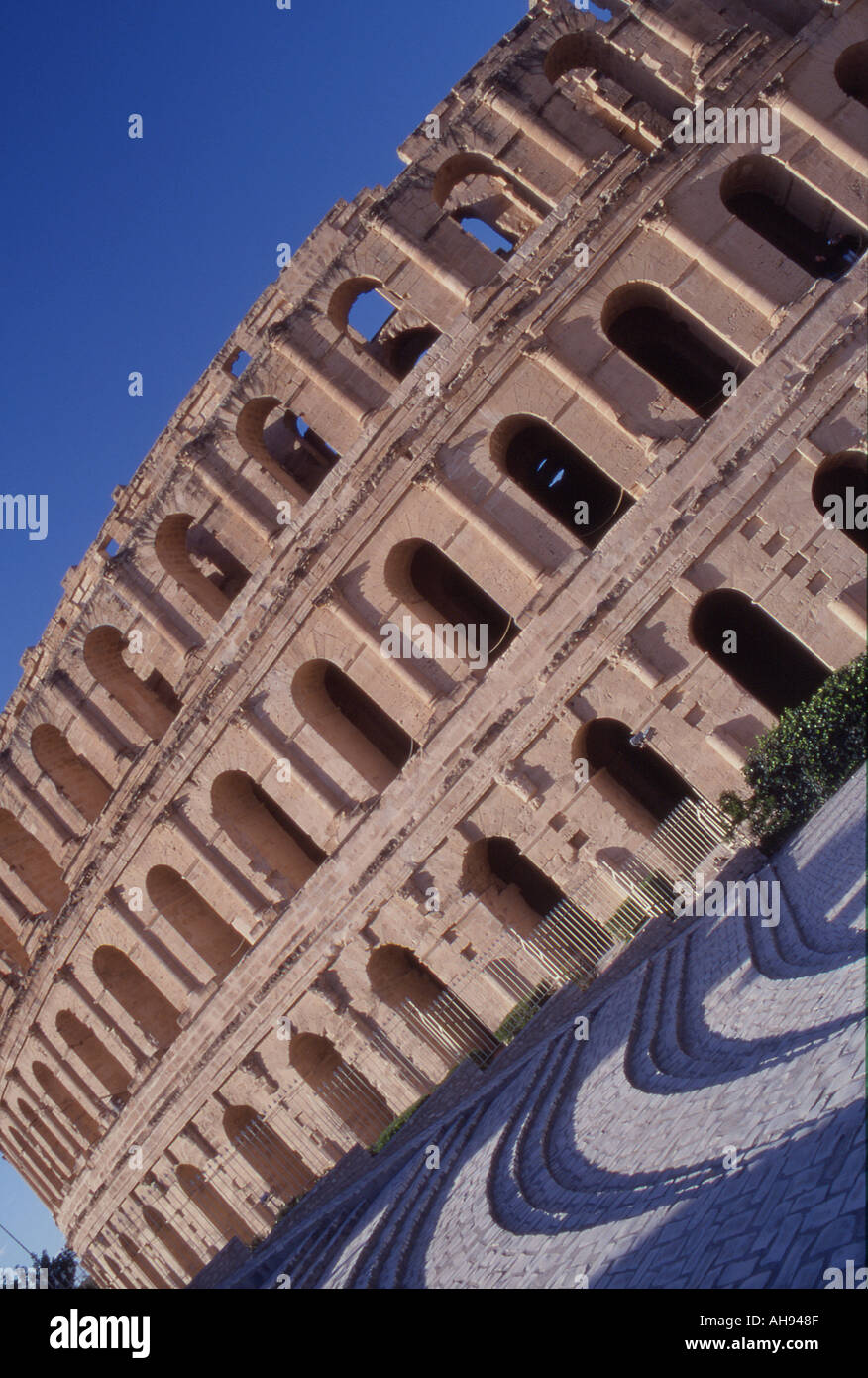 Tunesien El Jem das antike römische amphitheater Stockfoto