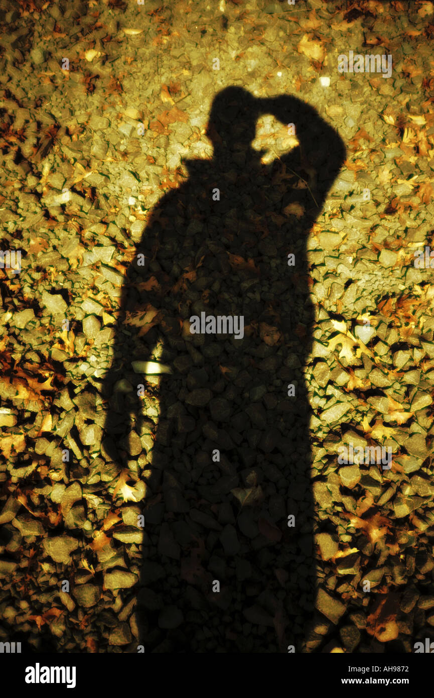 Selbstbildnis mit Schatten unter Fotografen Stockfoto