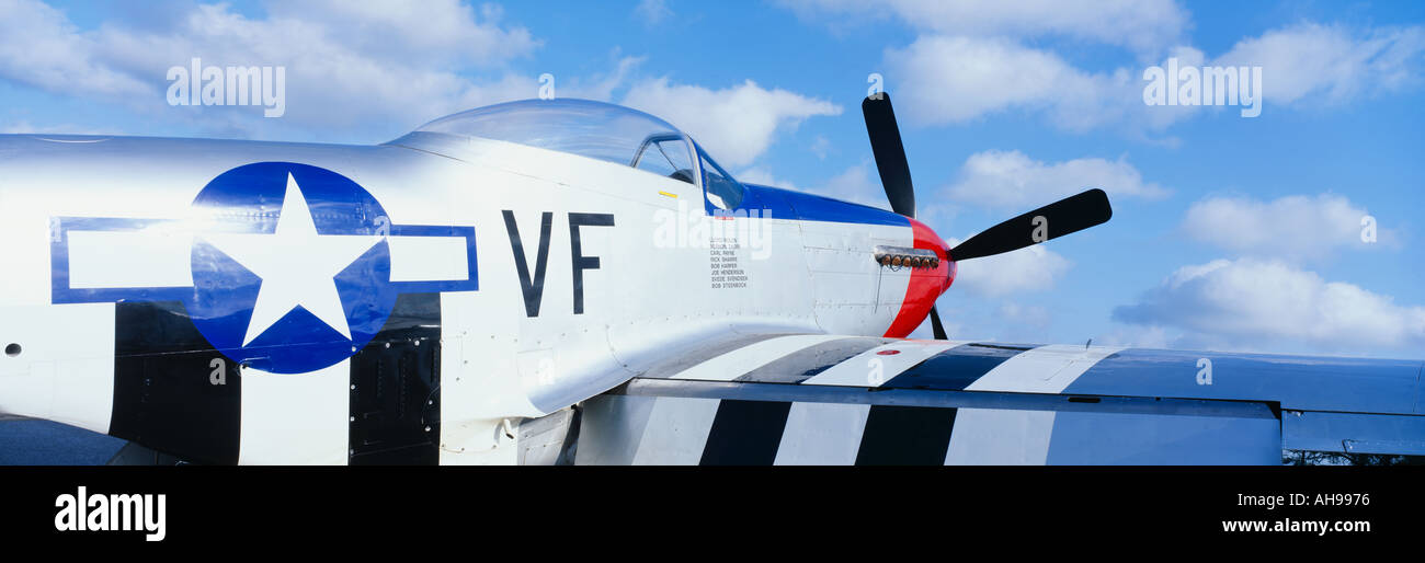 Vintage P51 Jagdflugzeug Burnet Texas Stockfoto