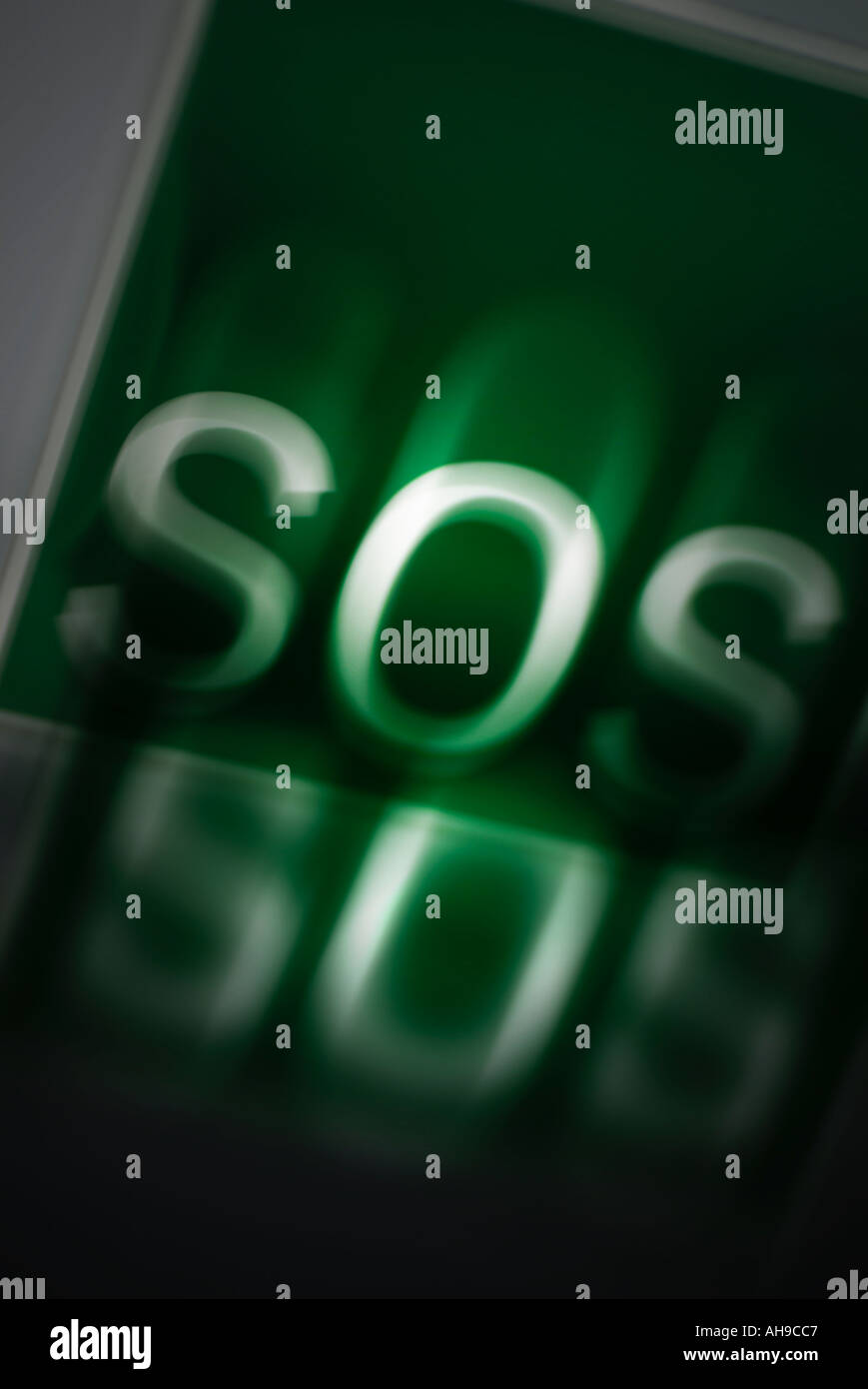 SOS-Notfall Stockfoto