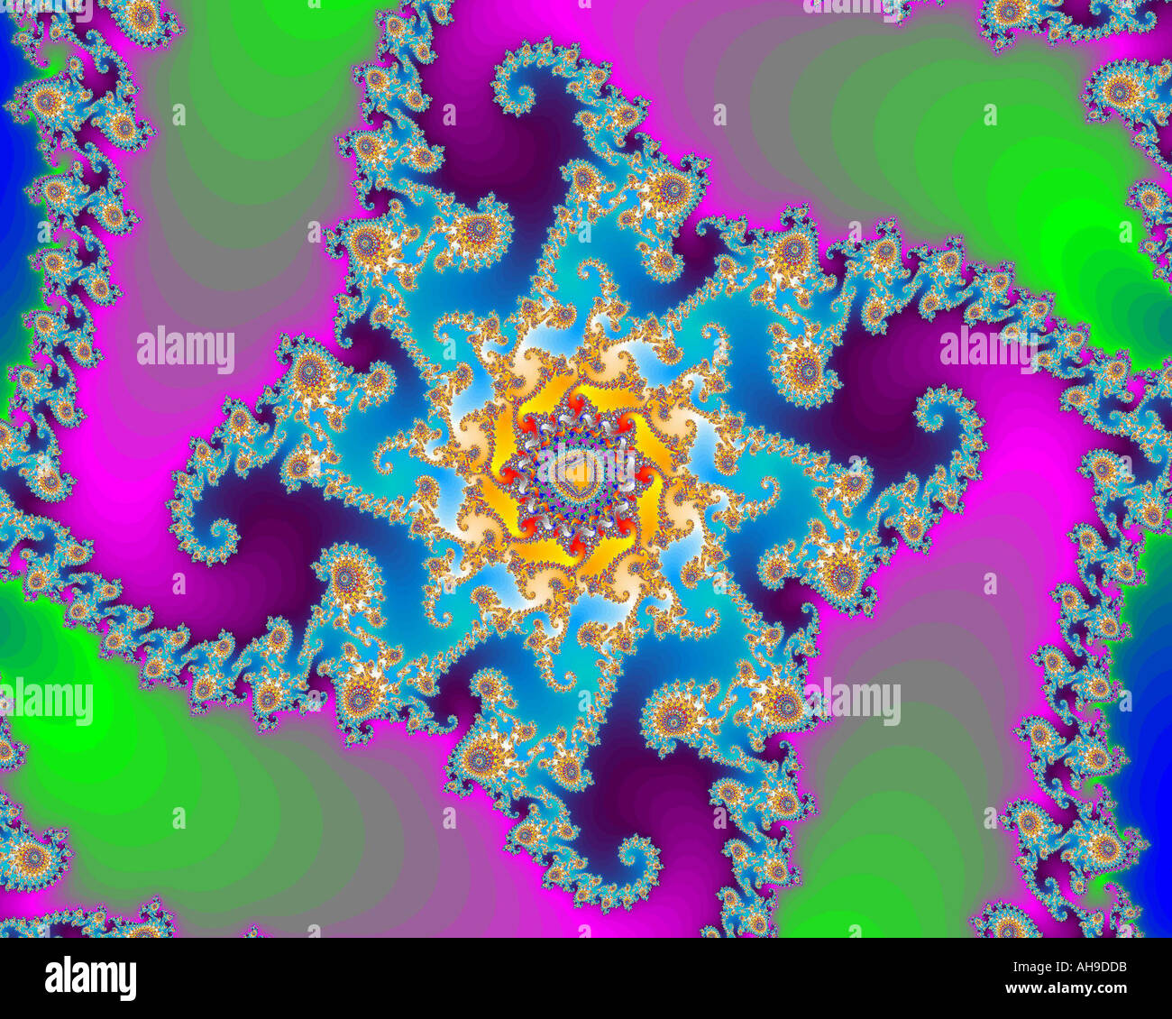 Fraktal Mandelbrot-Menge und applemale Stockfoto