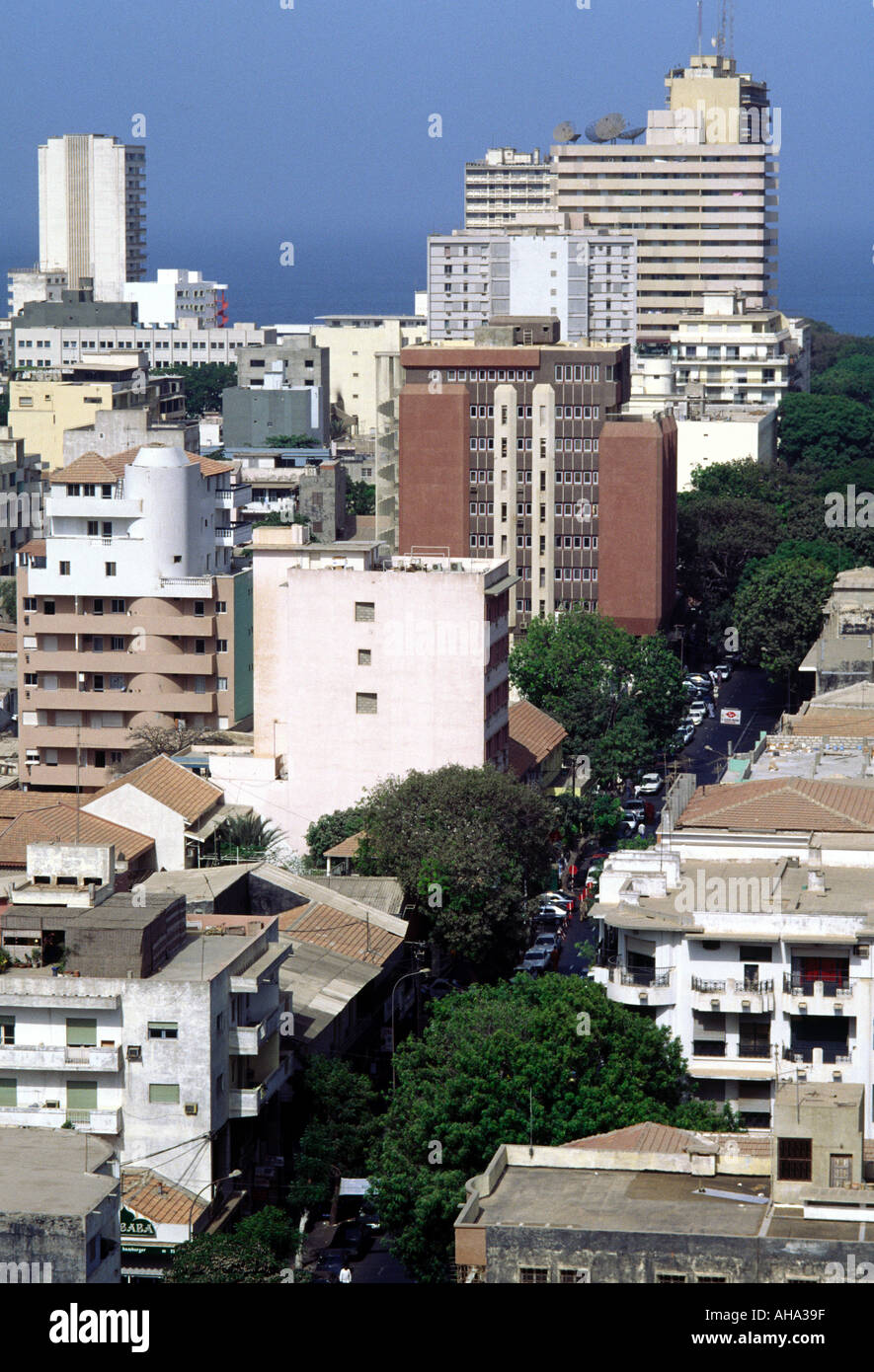 Dakar-Senegal Skyline Innenstadt Stockfoto