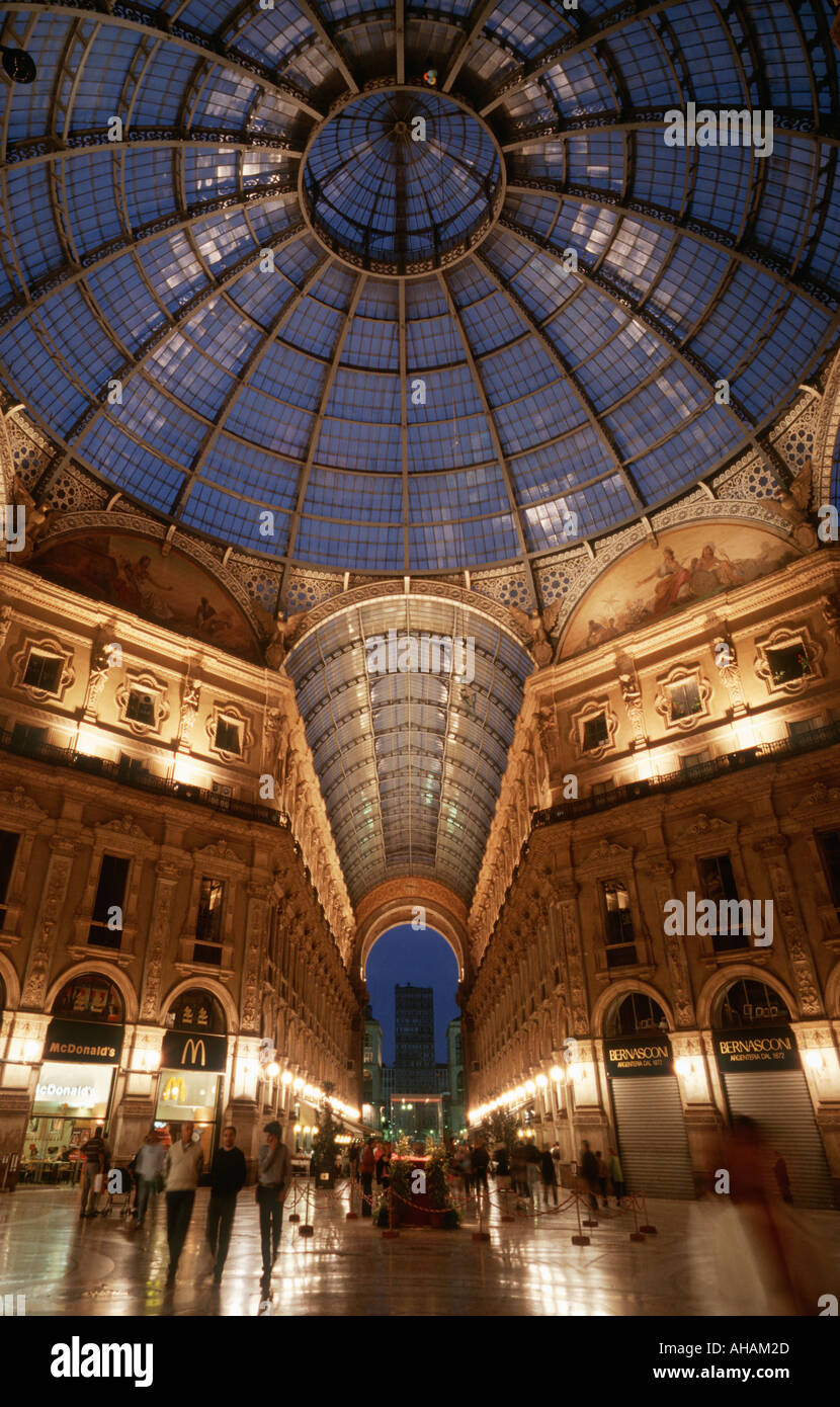 Milan Italien Galleria Vittorio Emanuele II Stockfoto