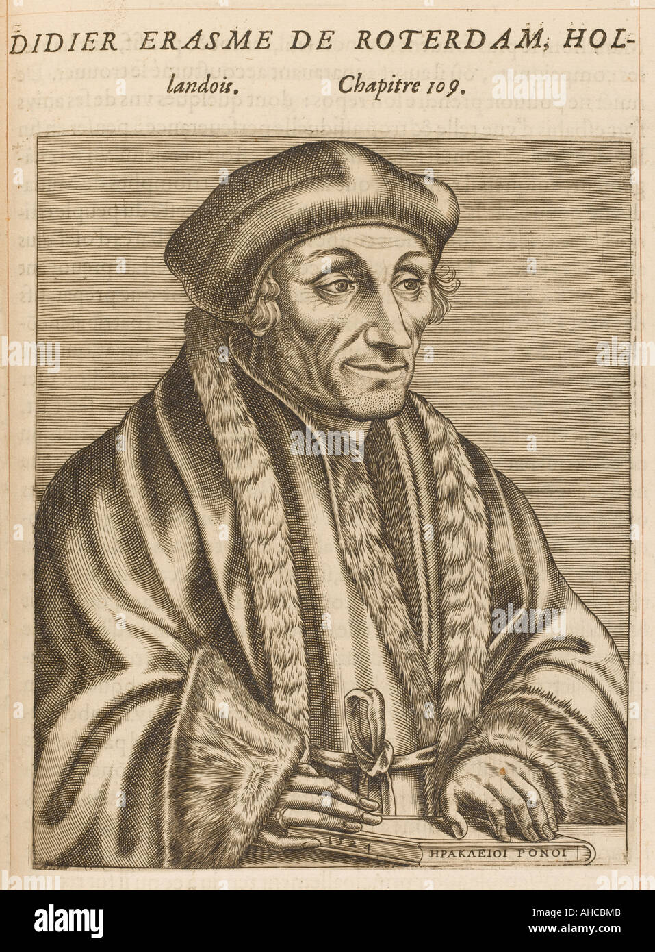 Erasmus Thevet 1584 Stockfoto