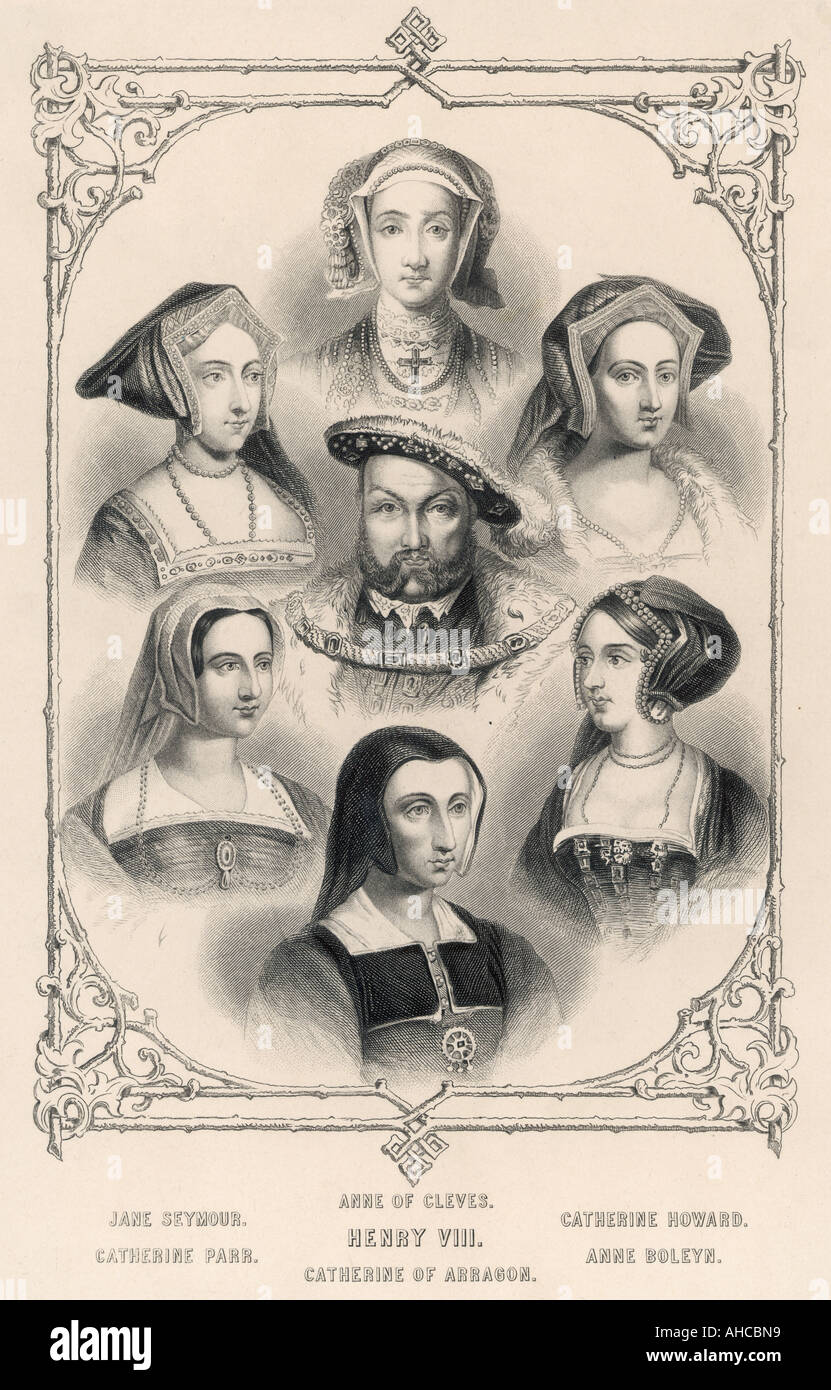 König Henry Viii Ehefrauen Stockfoto