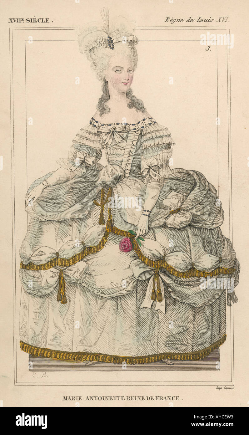 Marie Antoinette Kosten Stockfoto